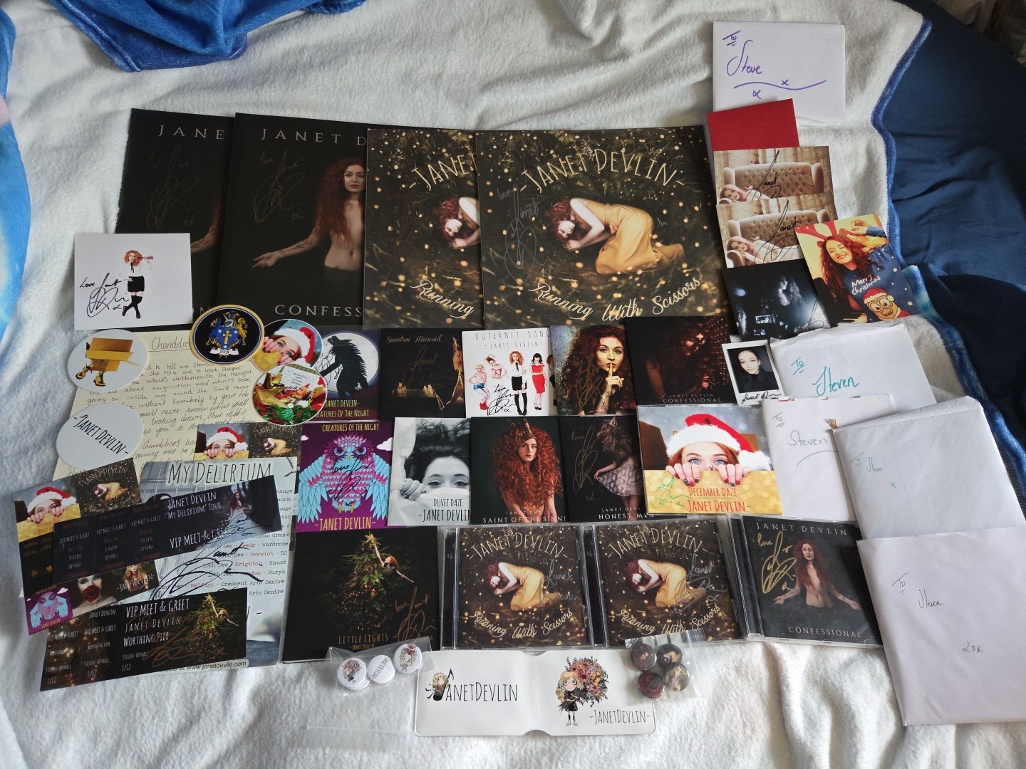 Massive Signed Janet Devlin Bundle 14 CDS 3 Vinyl Photos Christmas Cards Rare Massive Signed Janet Devlin Bundle 14 CDS 3 Vinyl Photos Christmas Cards Rare