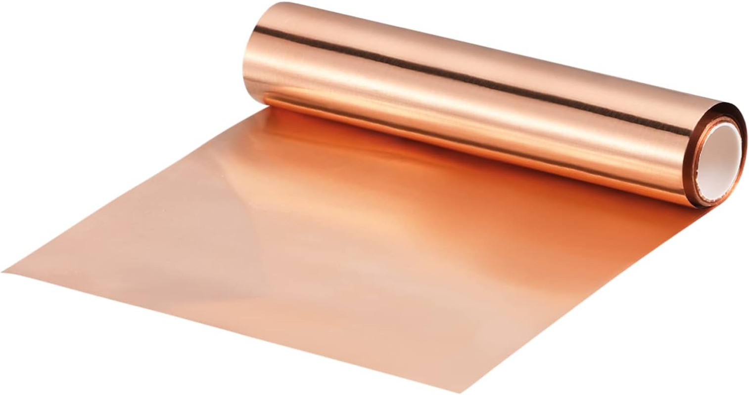 Copper Flashing Sheet Roll 3500Mm X 100Mm X 0.01Mm, 99.9% Pure Copper Strip 4
