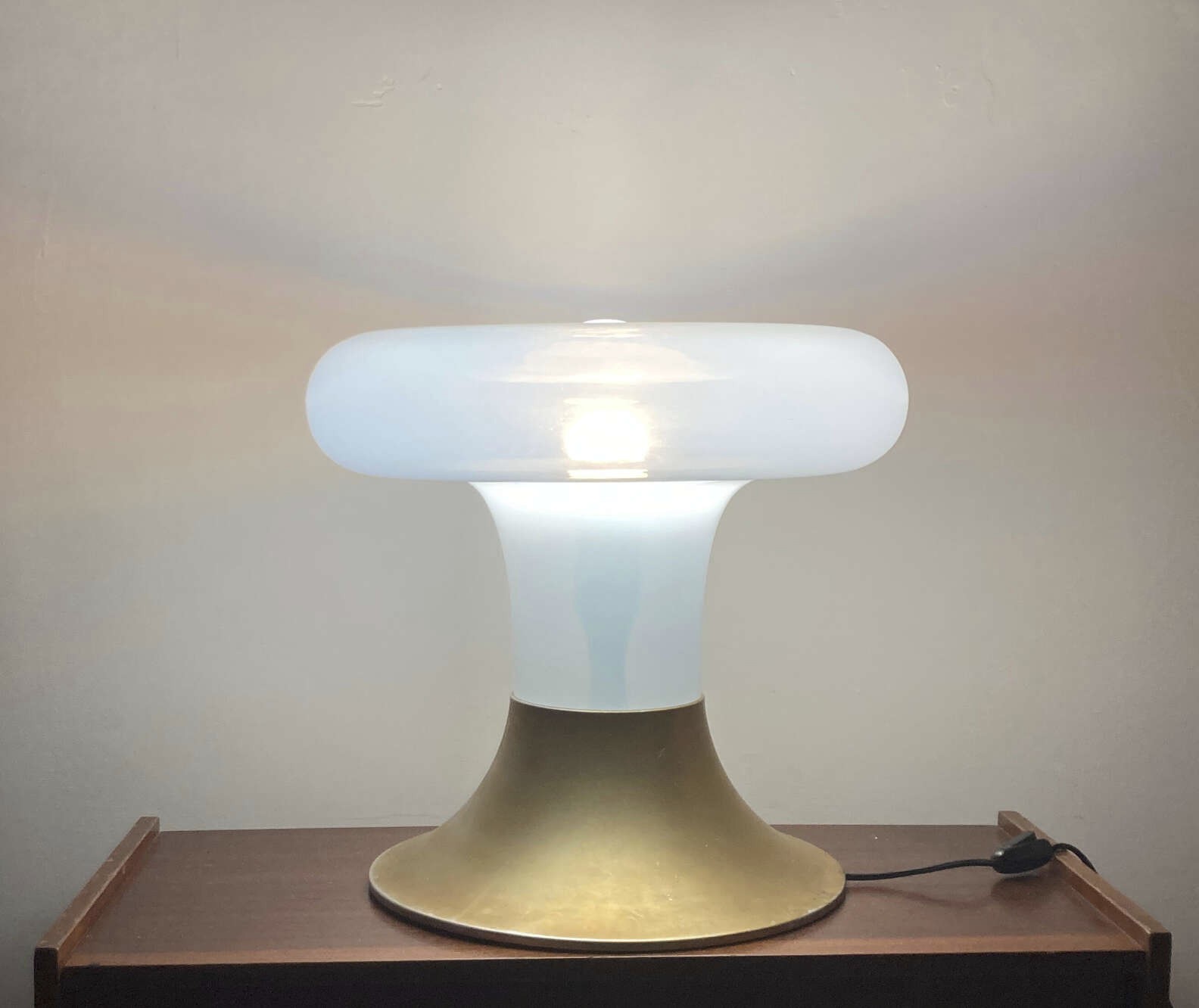 Carlo Nason Mazzega Huge Murano Glass Mushroom Table Lamp Large Space Age 1960s Carlo Nason Mazzega Huge Murano Glass Mushroom Table Lamp Large Space Age 1960s