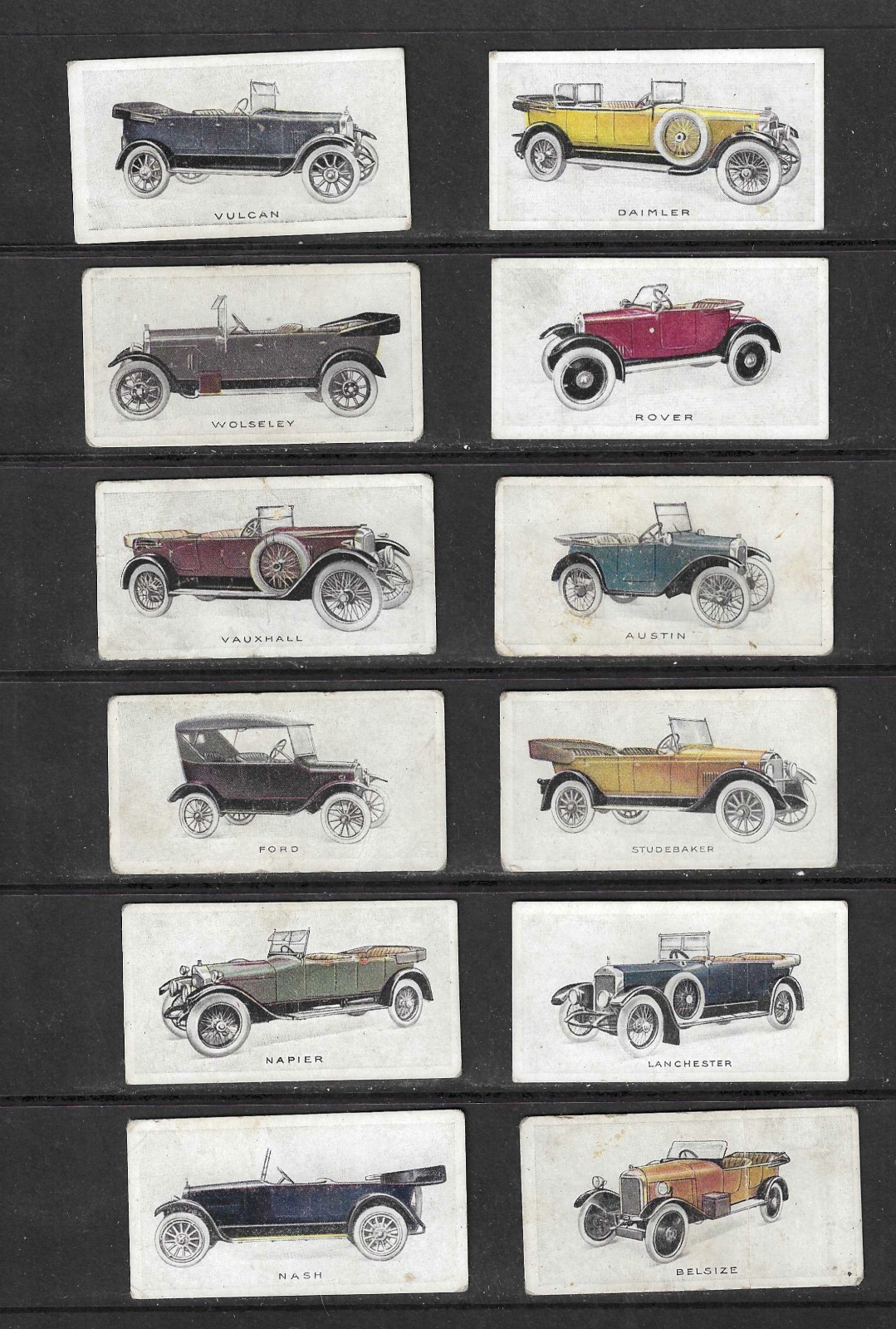 Wills 1923 MOTOR CARS set cigarette cards