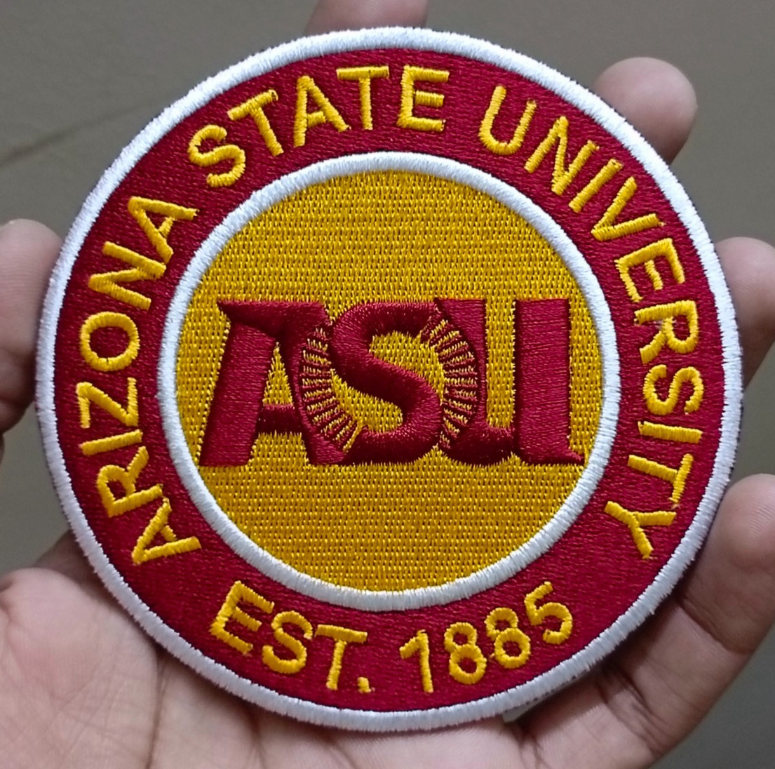 Arizona State University ASU Logo Iron On Patch - Sew Patch - Embroidered Patch