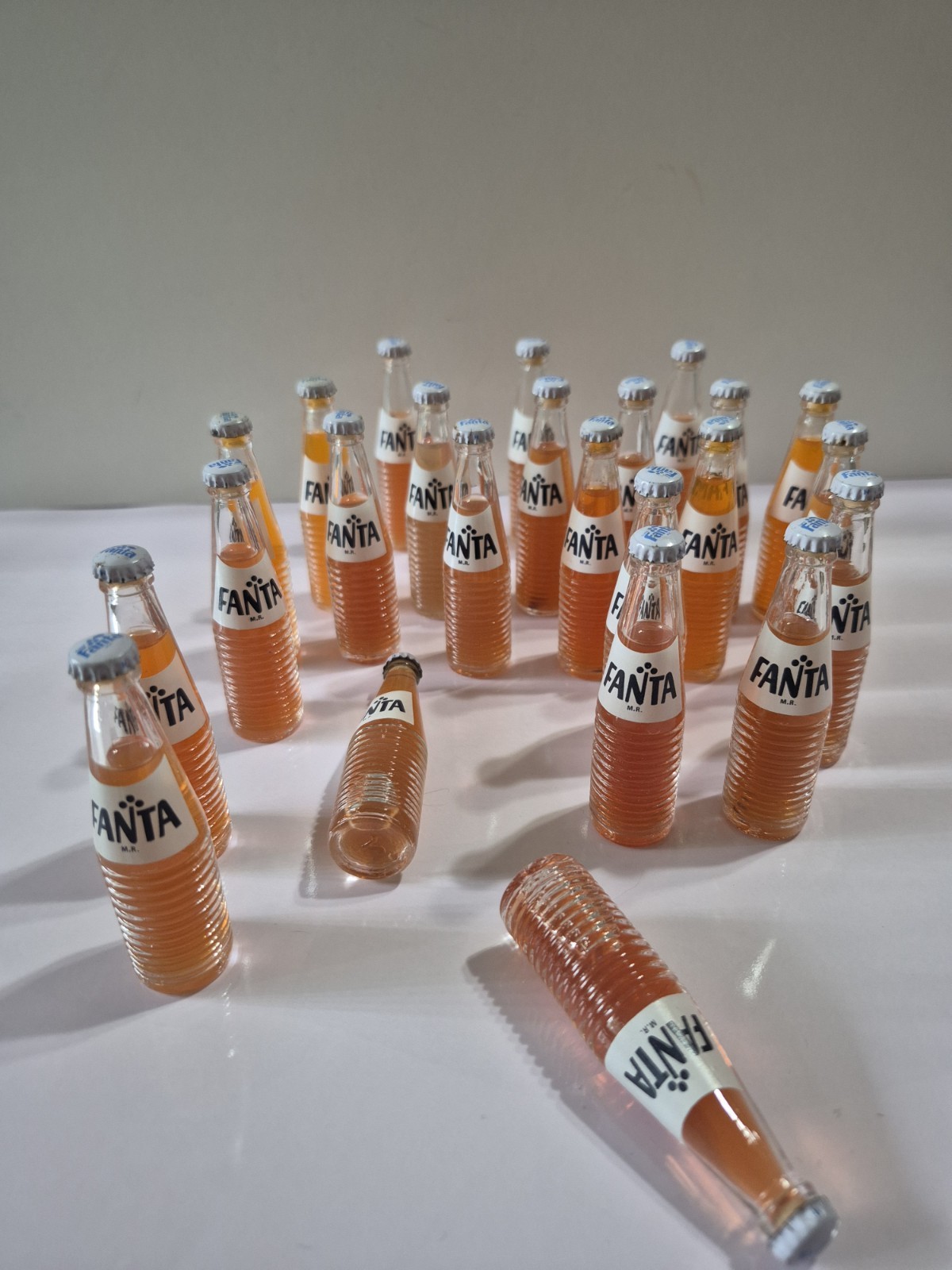 Fanta Mini Bottles,  Rust-free liquid, glass; not for drinking. $14 Each Bottle