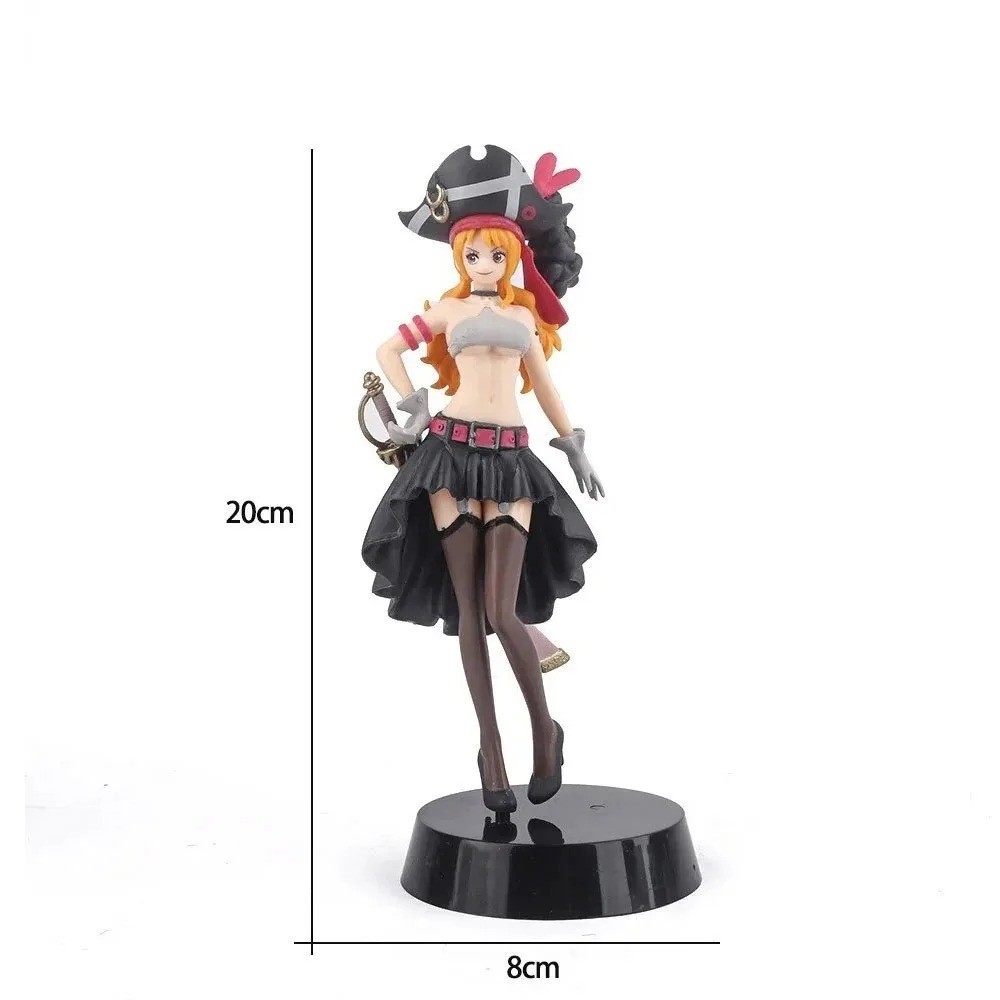 19CM One Piece Nami Film Red Figure Anime PVC Collectible Model Toy Gift