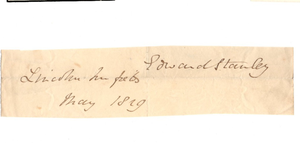 Edward Stanley, Bishop of Norwich Signed Clip 1829 / Autograph