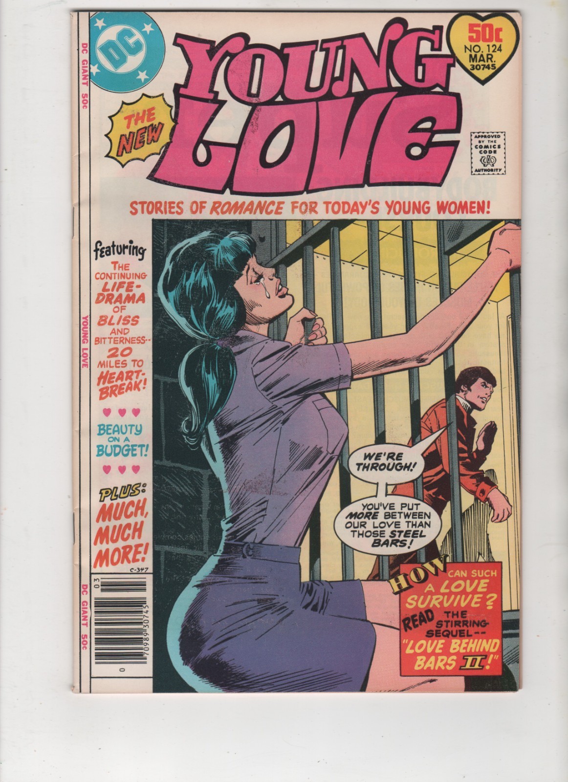 Young Love #124, Love Behind Bars II, Toth, VF- 7.5, 1st Print, 1977, See Scans