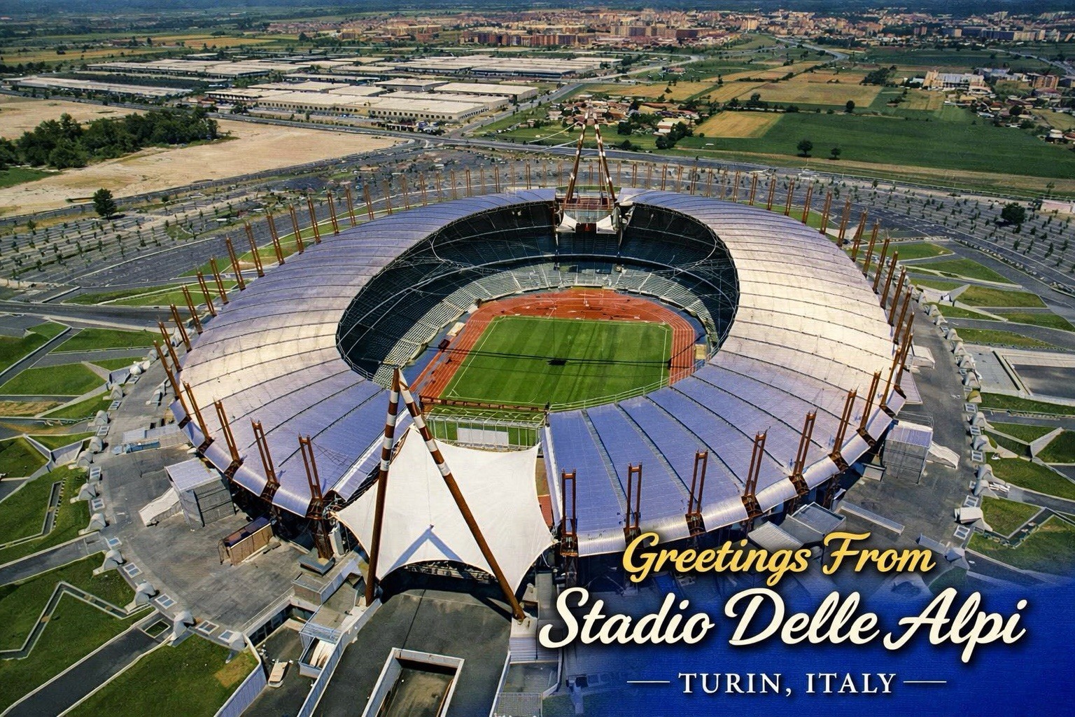 Stadio Delle Alpi - TURIN, ITALY MODERN Vintage Postcard Stadium A912