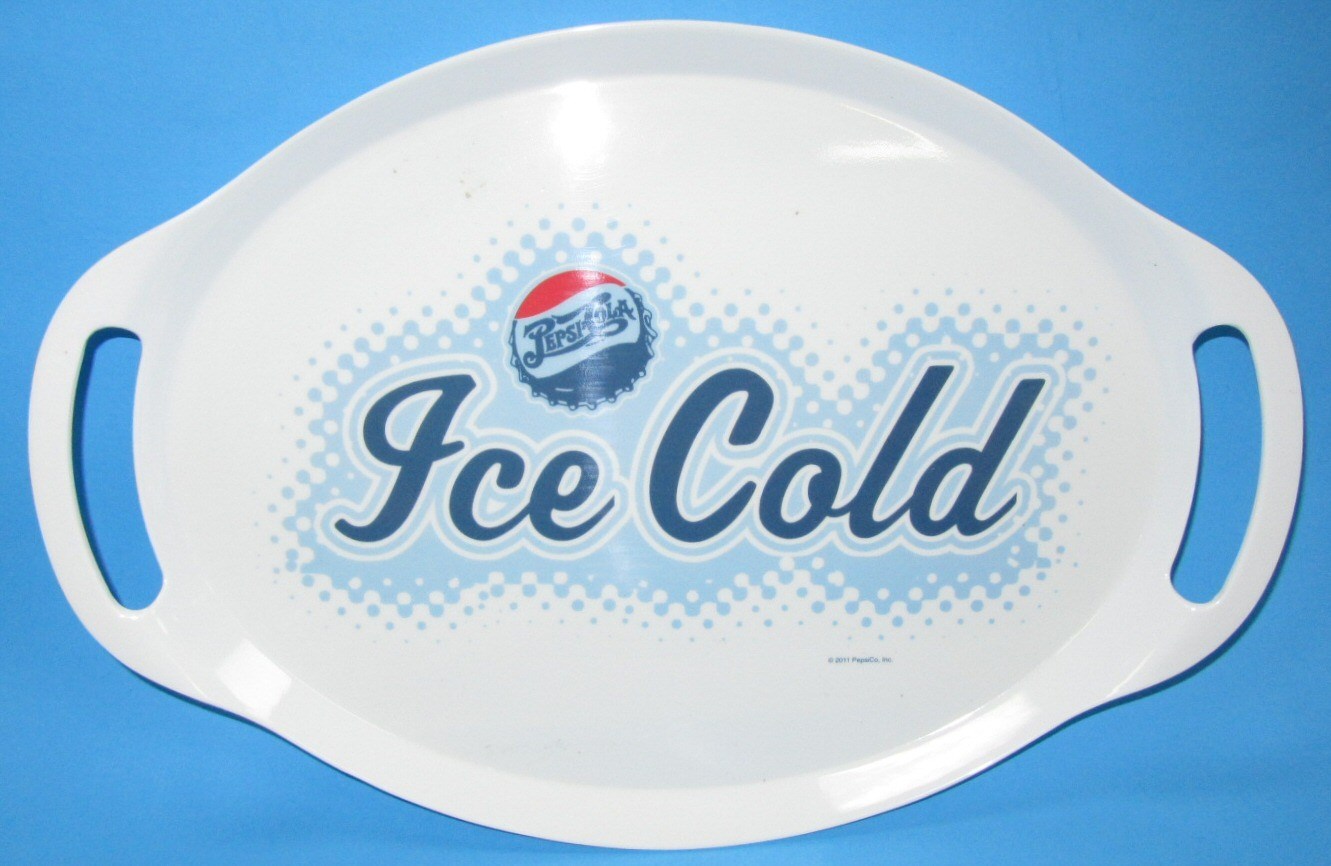 Pepsi Cola Oval Serving Tray with Handles Ice Cold Pepsi Retro Logo