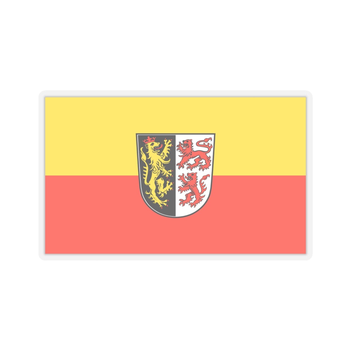 Flag of Neumarkt in der Oberpfalz Germany - STICKER Vinyl Kiss-Cut Decal