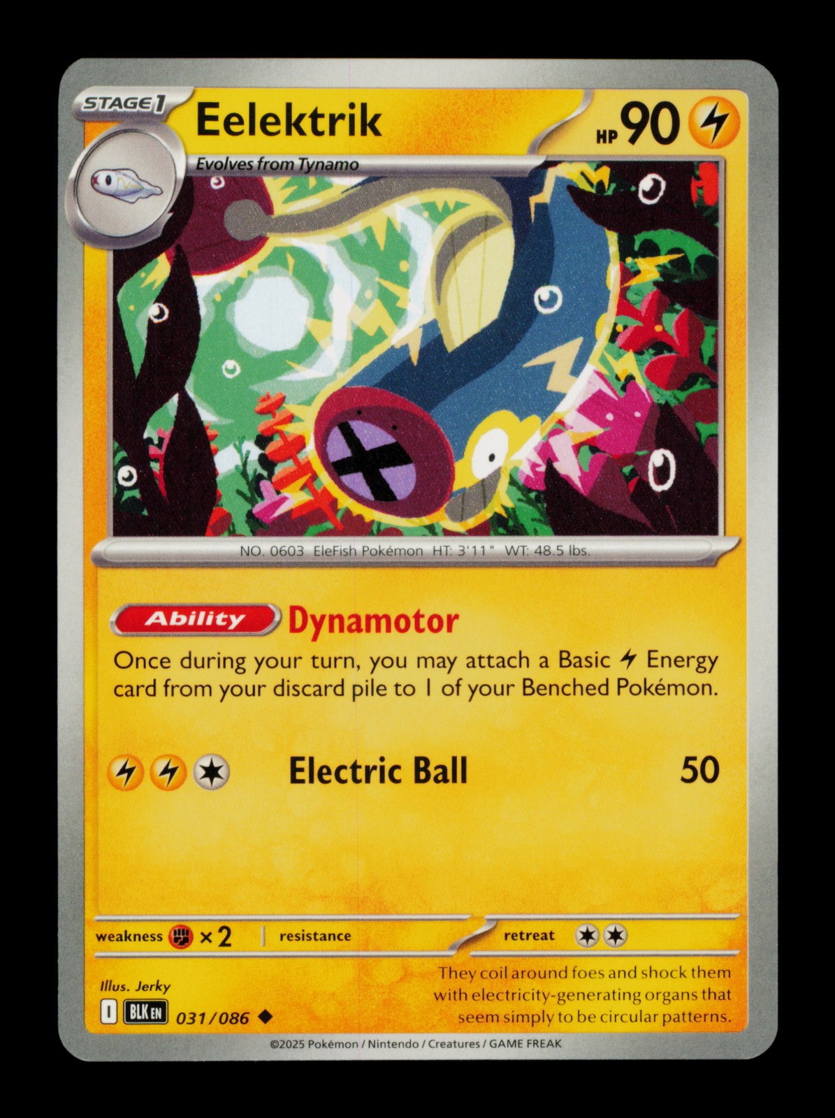 Eelektrik 031/086 Black Bolt Pokemon TCG