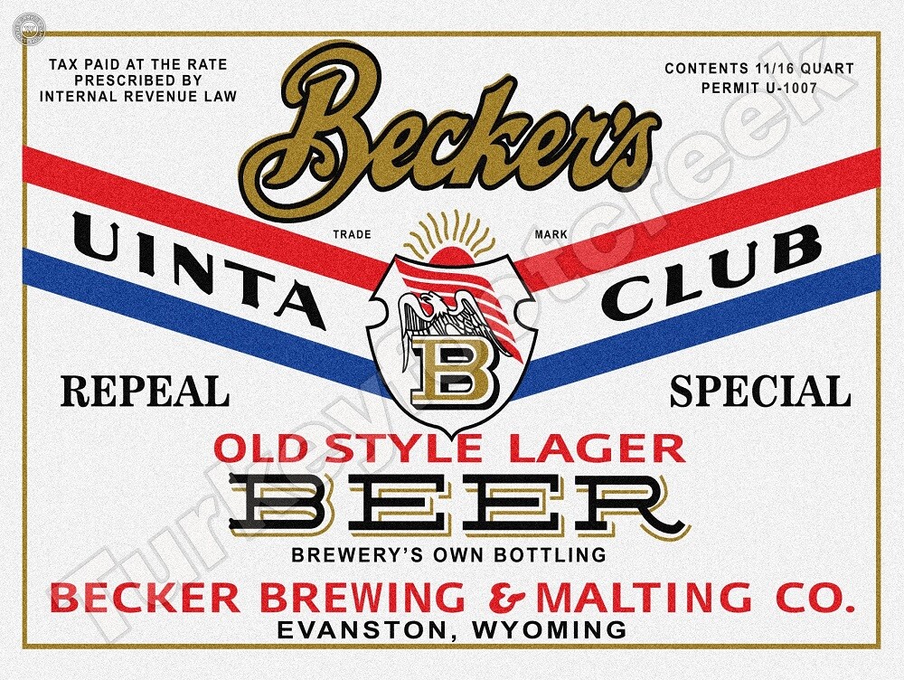Becker\'s Uinta Club Beer Label 9\