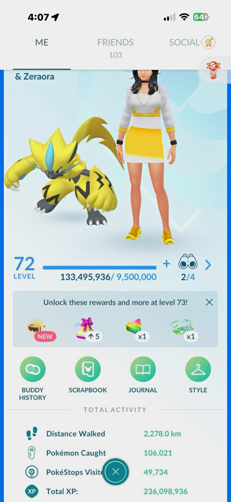 Pokémon GO Level 72