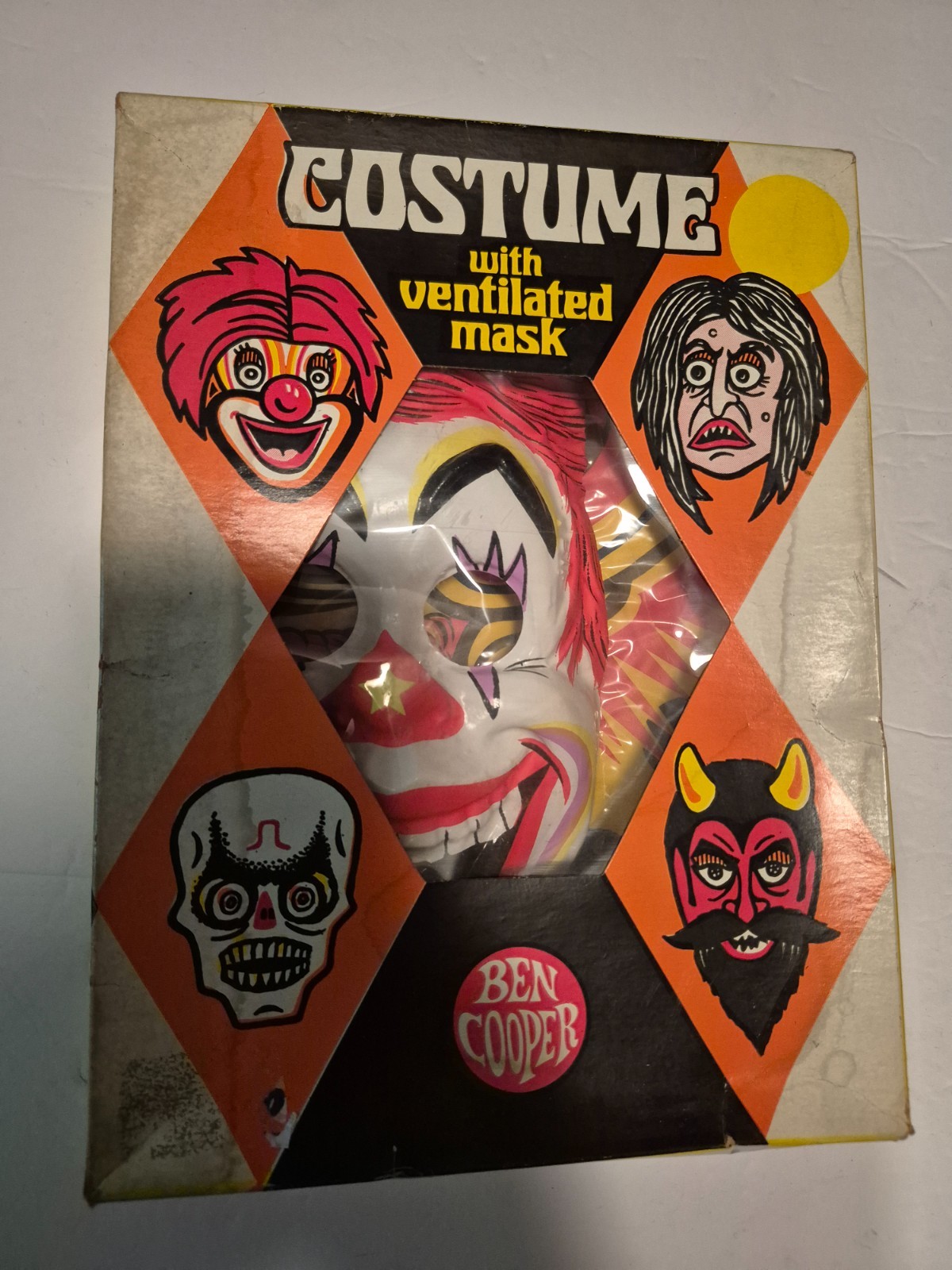 Vintage Ben Cooper NEW old stock SEALED Clown costume *read* 1970s Vintage Ben Cooper NEW old stock SEALED Clown costume *read* 1970s
