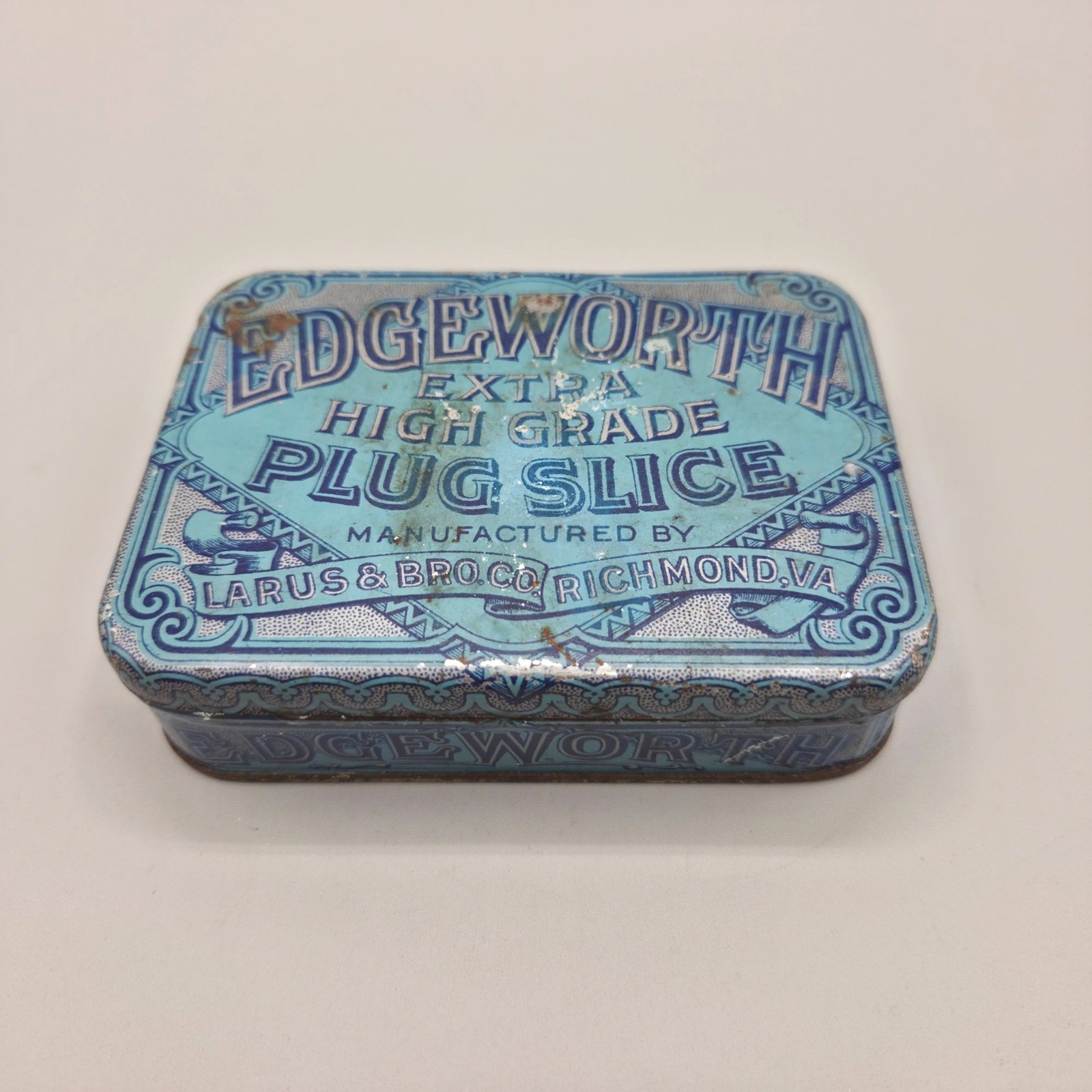 Edgeworth Extra High Grade Plug Slice Tobacco Tin Box EMPTY Larus & Bro Co