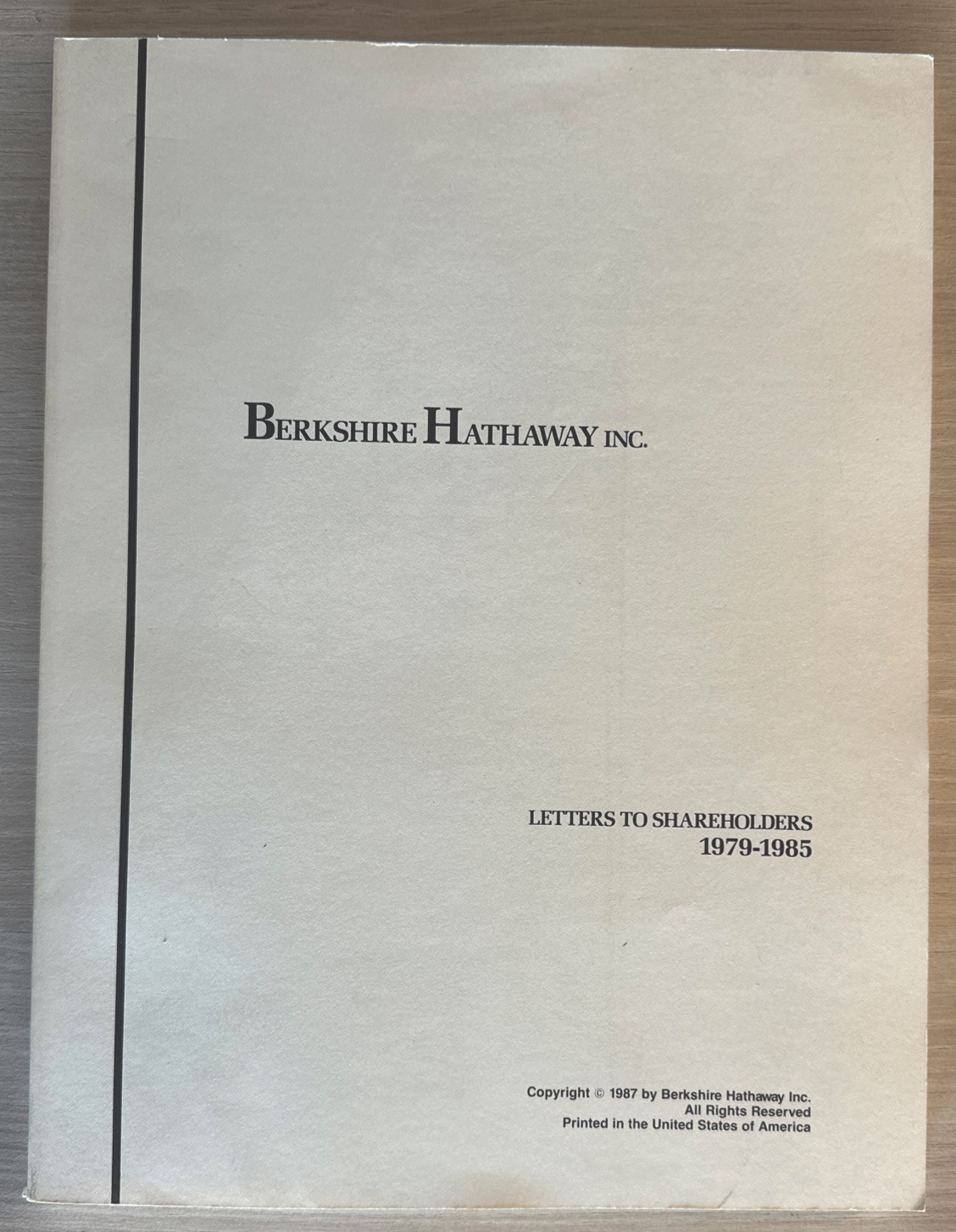 RARE Berkshire Hathaway Annual Report 1979 - 1985 Warren Buffett Charlie Munger