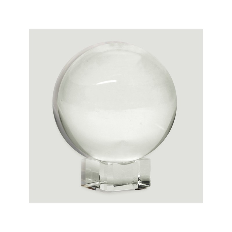 Smooth Reconstituted Crystal Ball with Base 15cm - Natural Mineral