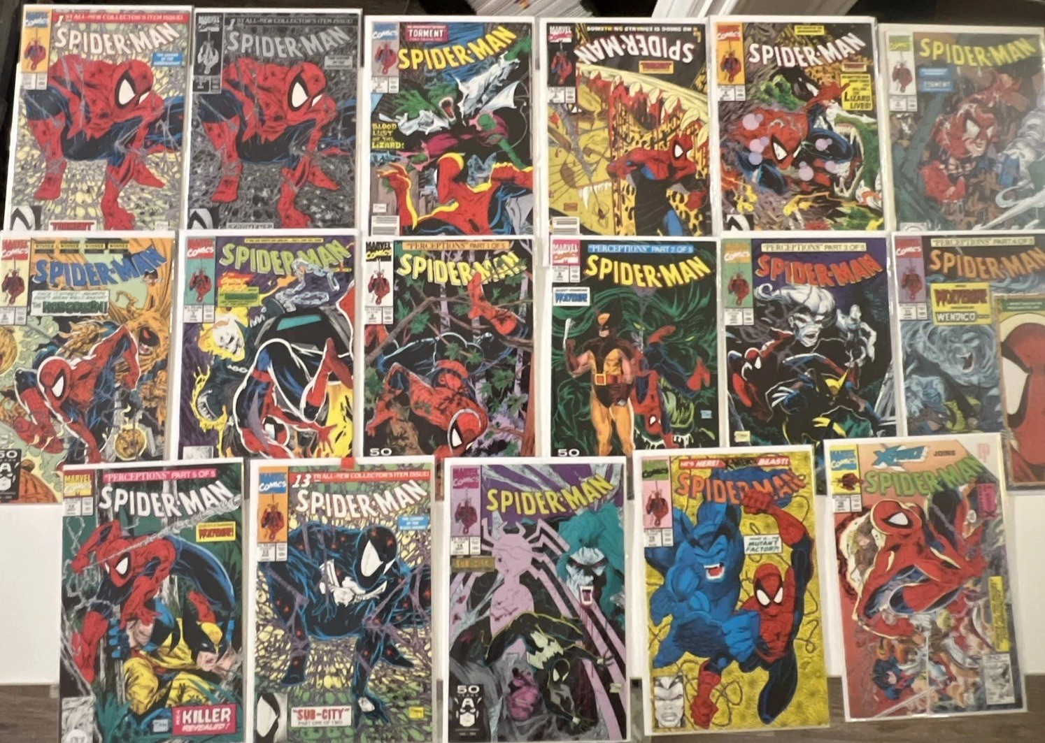 Spider-Man Lot of 17 comics #1-16 McFarlane 1990 run 