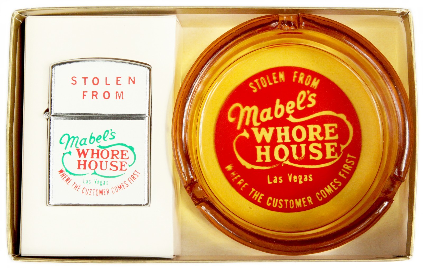 Vintage Unused Stolen From Mabel's Whore House Nesor Lighter Ashtray Las Vegas Vintage Unused Stolen From Mabel's Whore House Nesor Lighter Ashtray Las Vegas