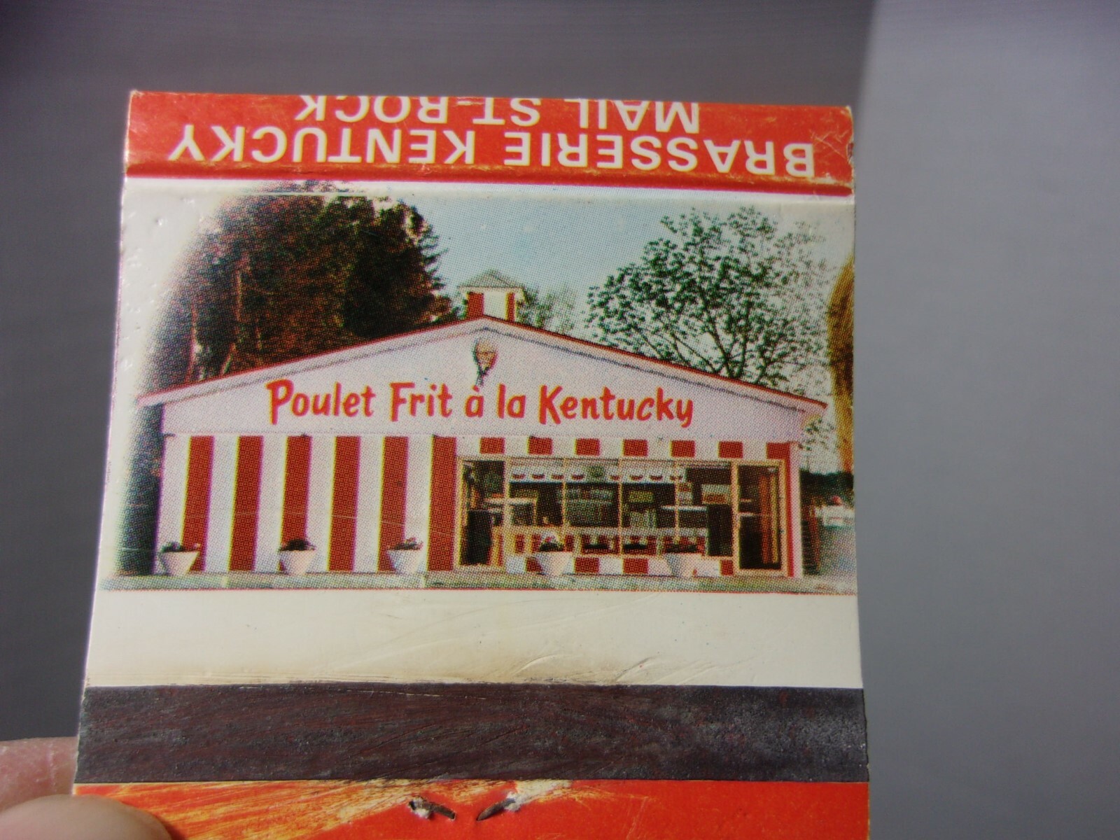 Vintage KFC Kentucky Fried Chicken Matchbook Cover Matches Advertising 