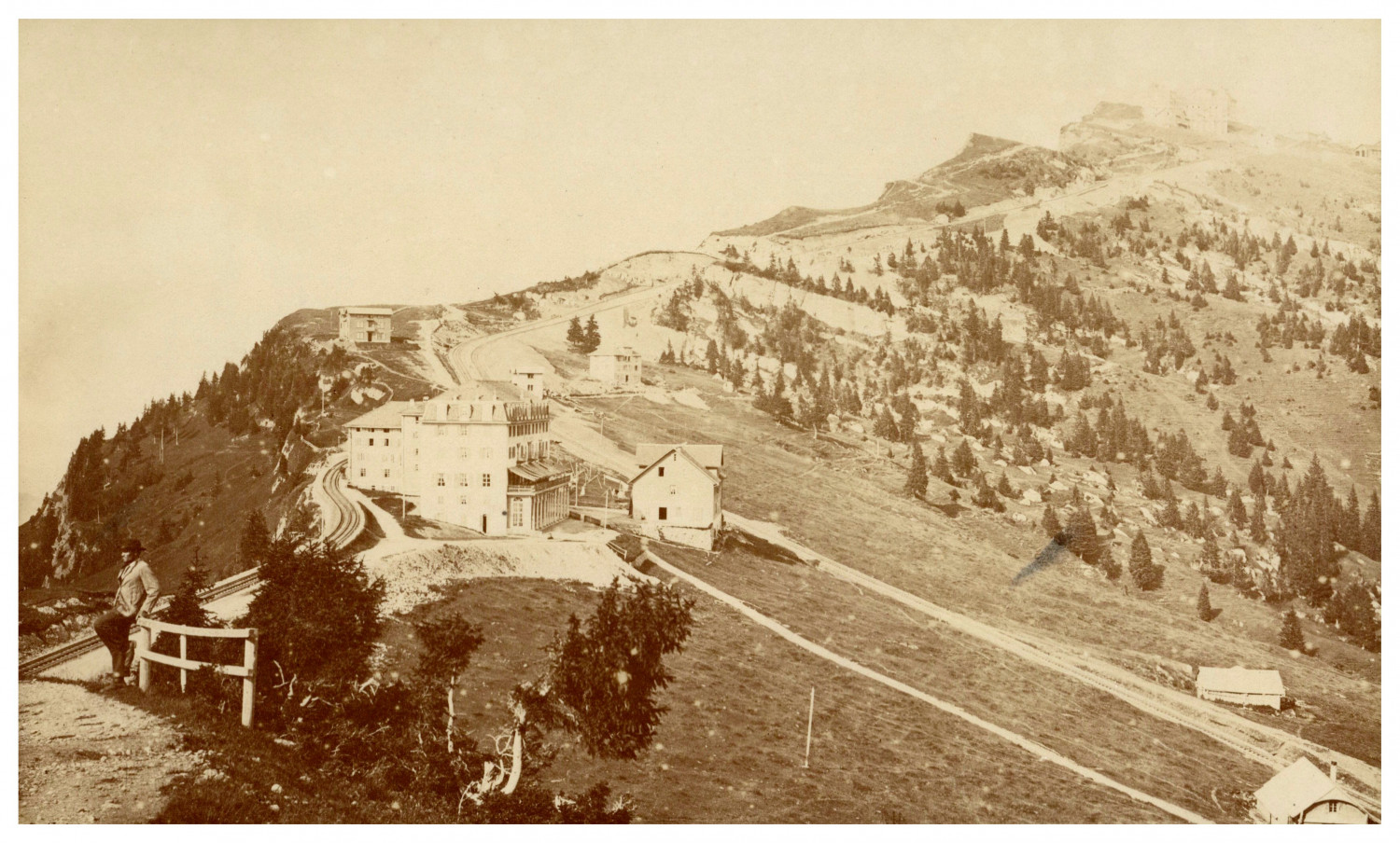 Switzerland, Righi-Staffel and Righi-Kulm Vintage Print, Albumen Print 13.5x22