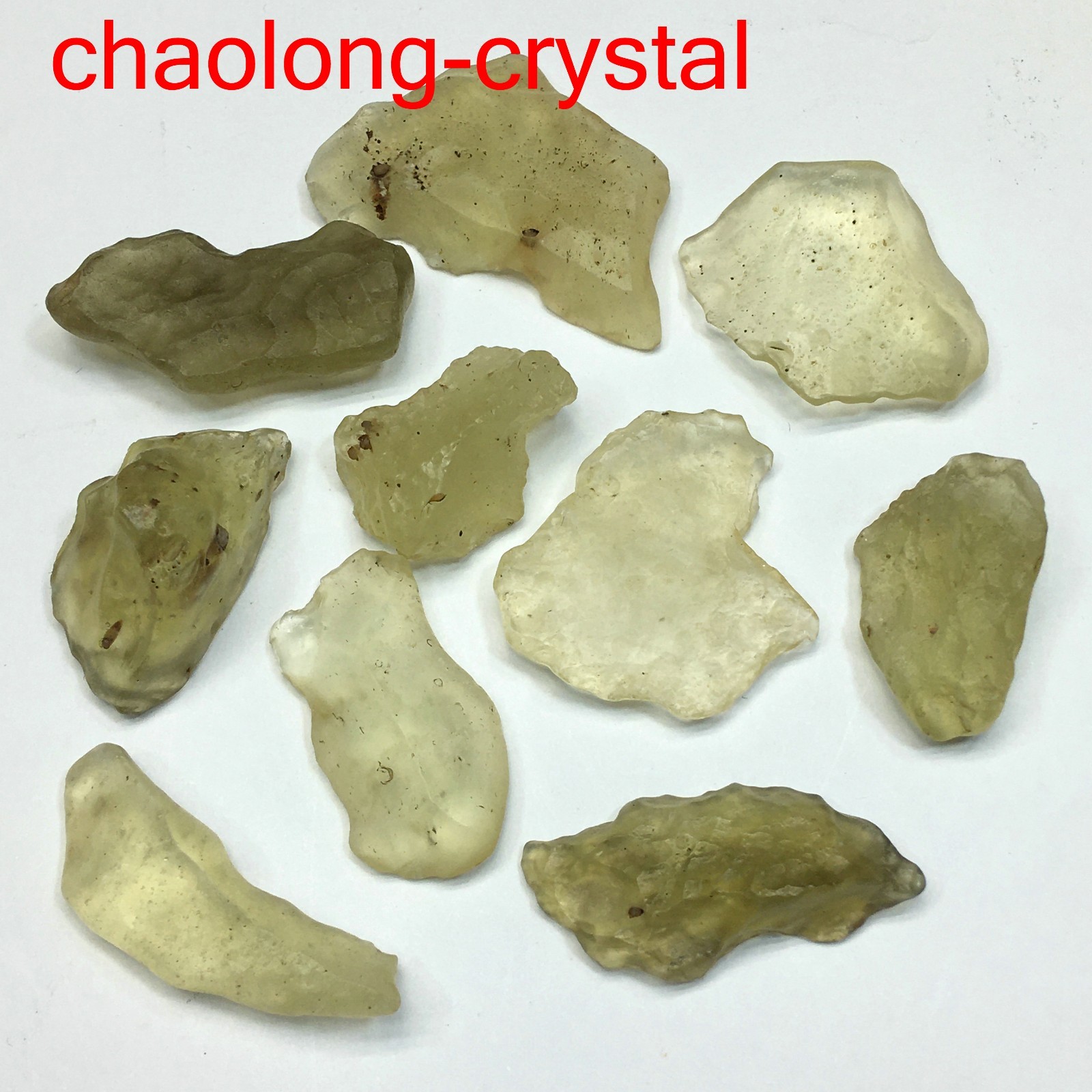 213Ct 10PCS Natural Libyan Desert Glassy Tektite Impact Specimen Gold Meteorite