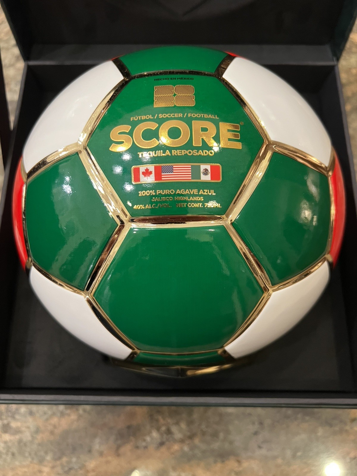 Score Tequila Reposado 2026 World Cup Mexico Limited Edition Ball Decanter-Empty