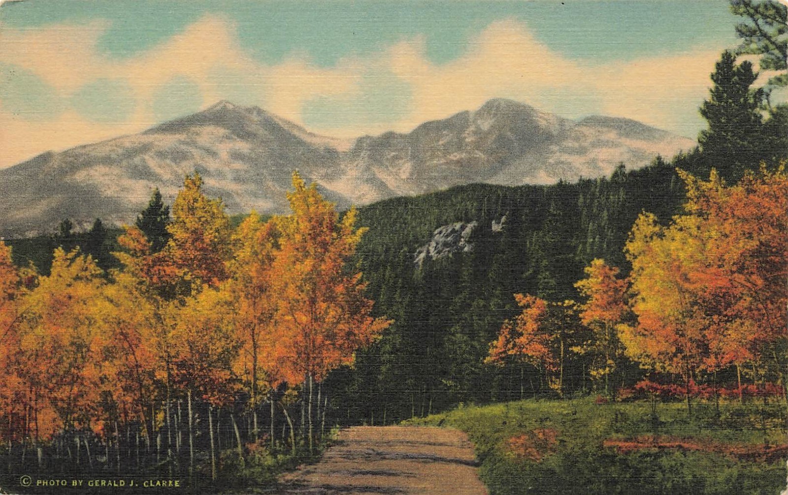 Postcard Long's Peak Vintage Linen Unposted 1930-1950