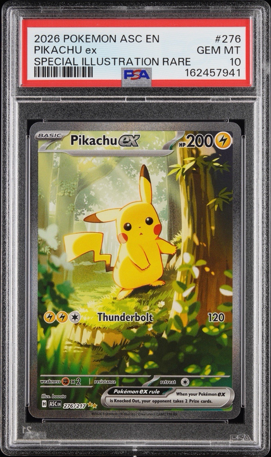 PIKACHU EX  276/217 ASCENDED HEROES SPECIAL ILLUSTRATION RARE POKEMON PSA 10 ⚡