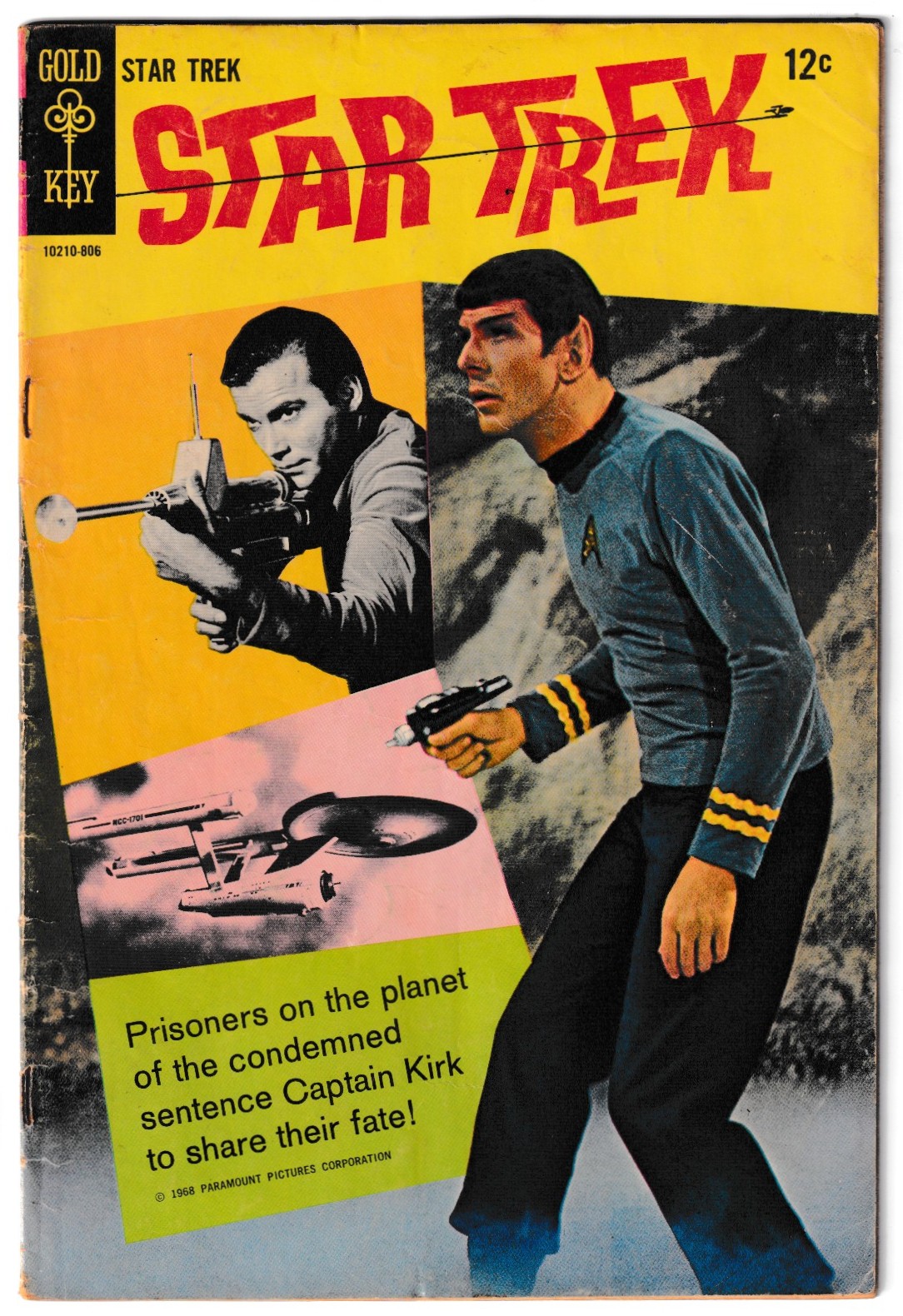 Star Trek #2 Gold Key 1968 Silver Age Kirk Spock Photo Cover (VG 4.0/VG+ 4.5)