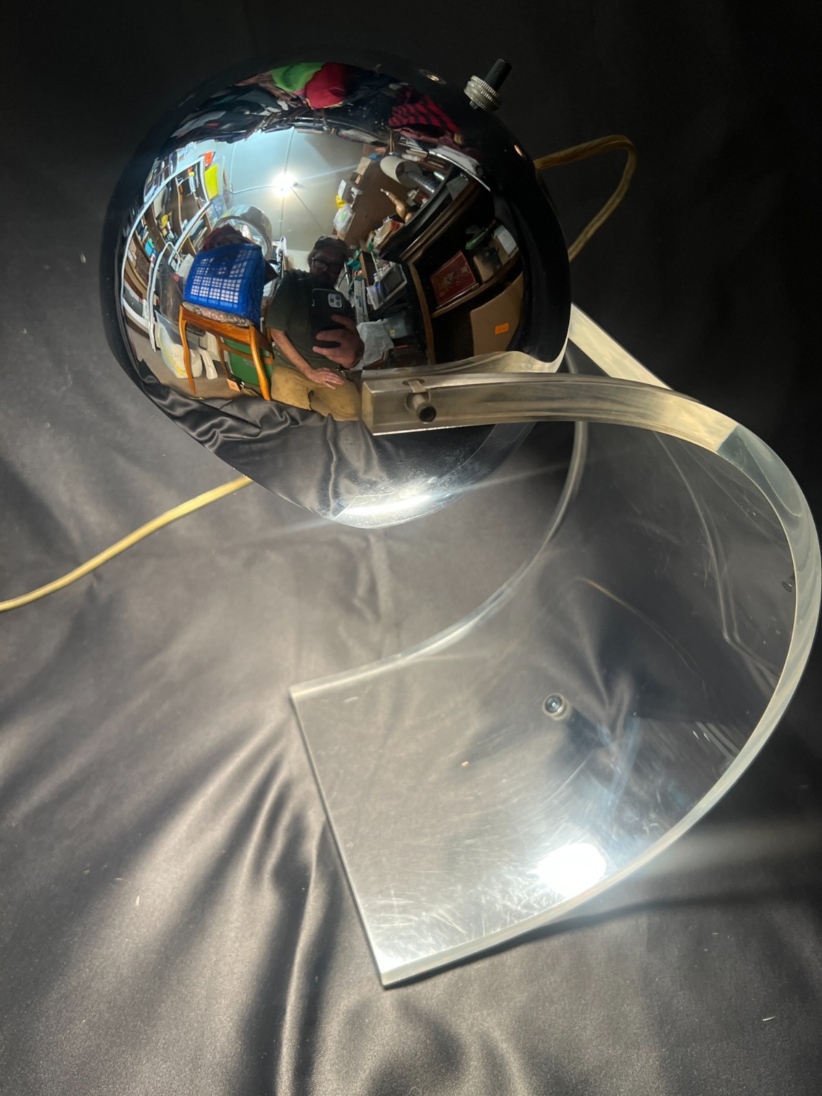 Robert Sonneman 70s Lucite Chrome Lamp 