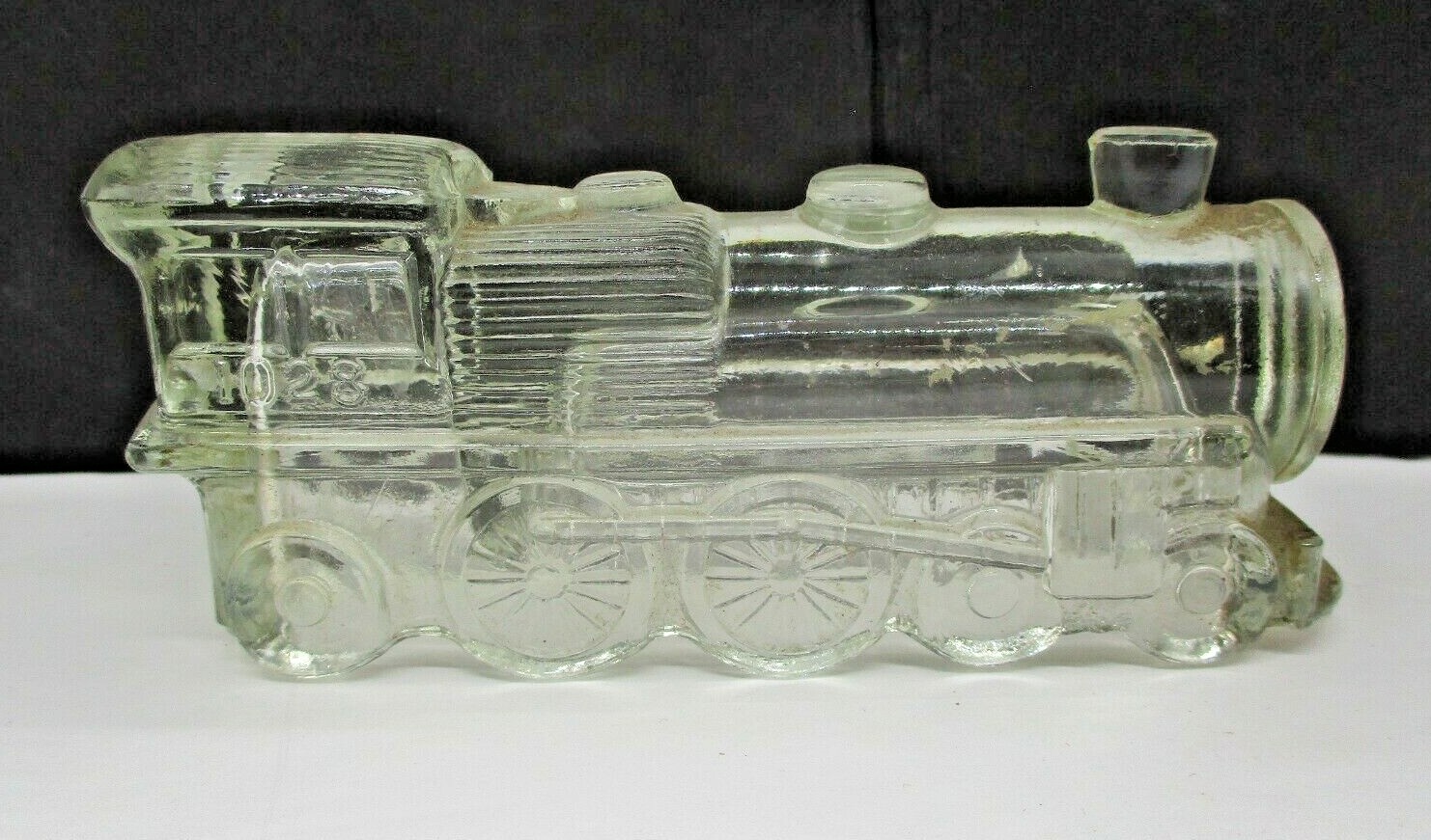 Vintage Glass Candy Container Train Locomotive