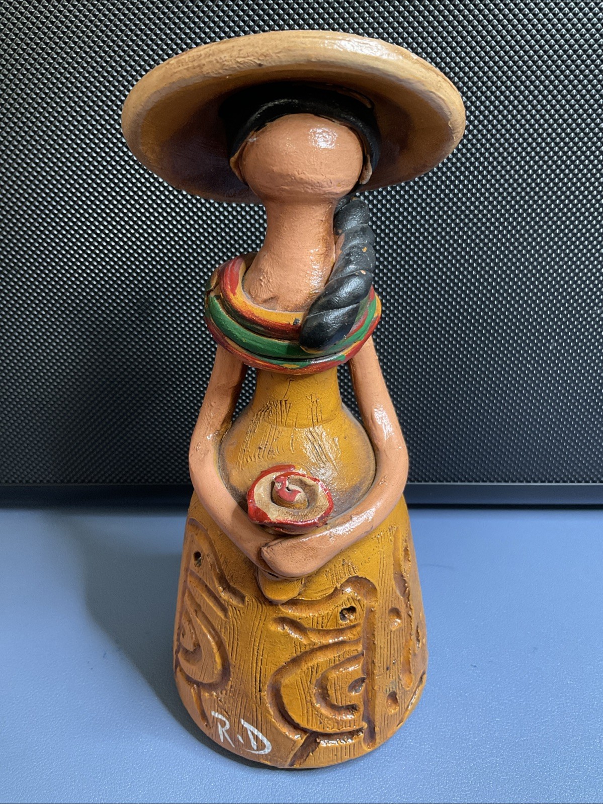 Handmade Dominican Faceless Doll RD 7.5” Terracotta Figurine Muneca Sin Rostro