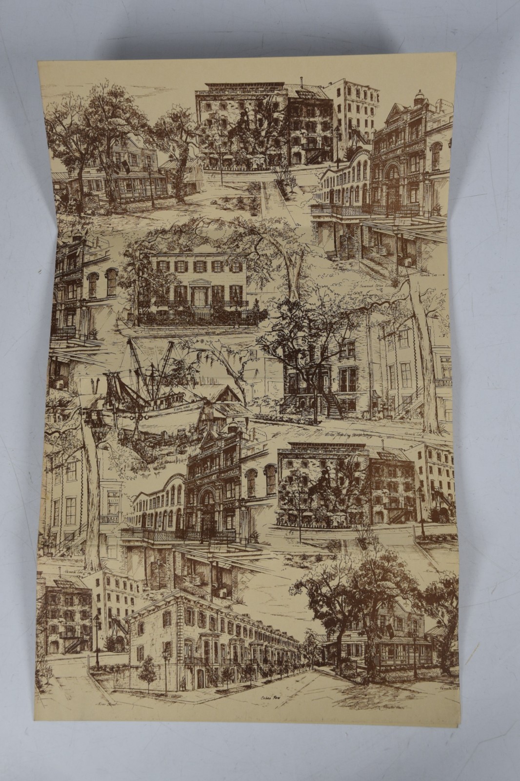 Vintage Menu Savannah Scenes Pamela Lee 1980 Unnamed Restaurant San Francisco