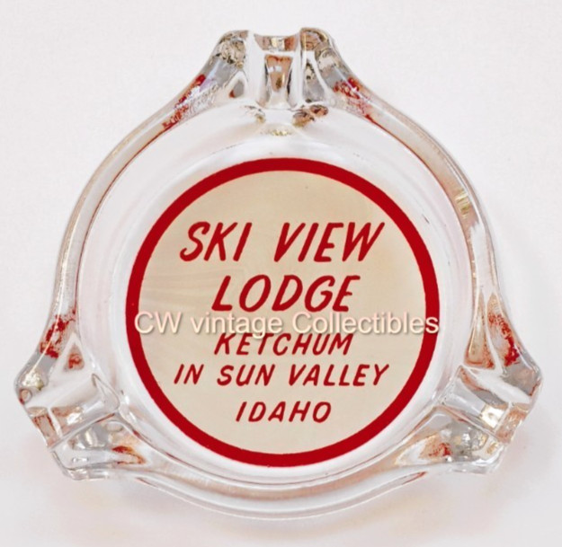 ca. 1950\'s Ski View Lodge Ashtray Ketchum in Sun Valley Idaho ID Motels Hotels