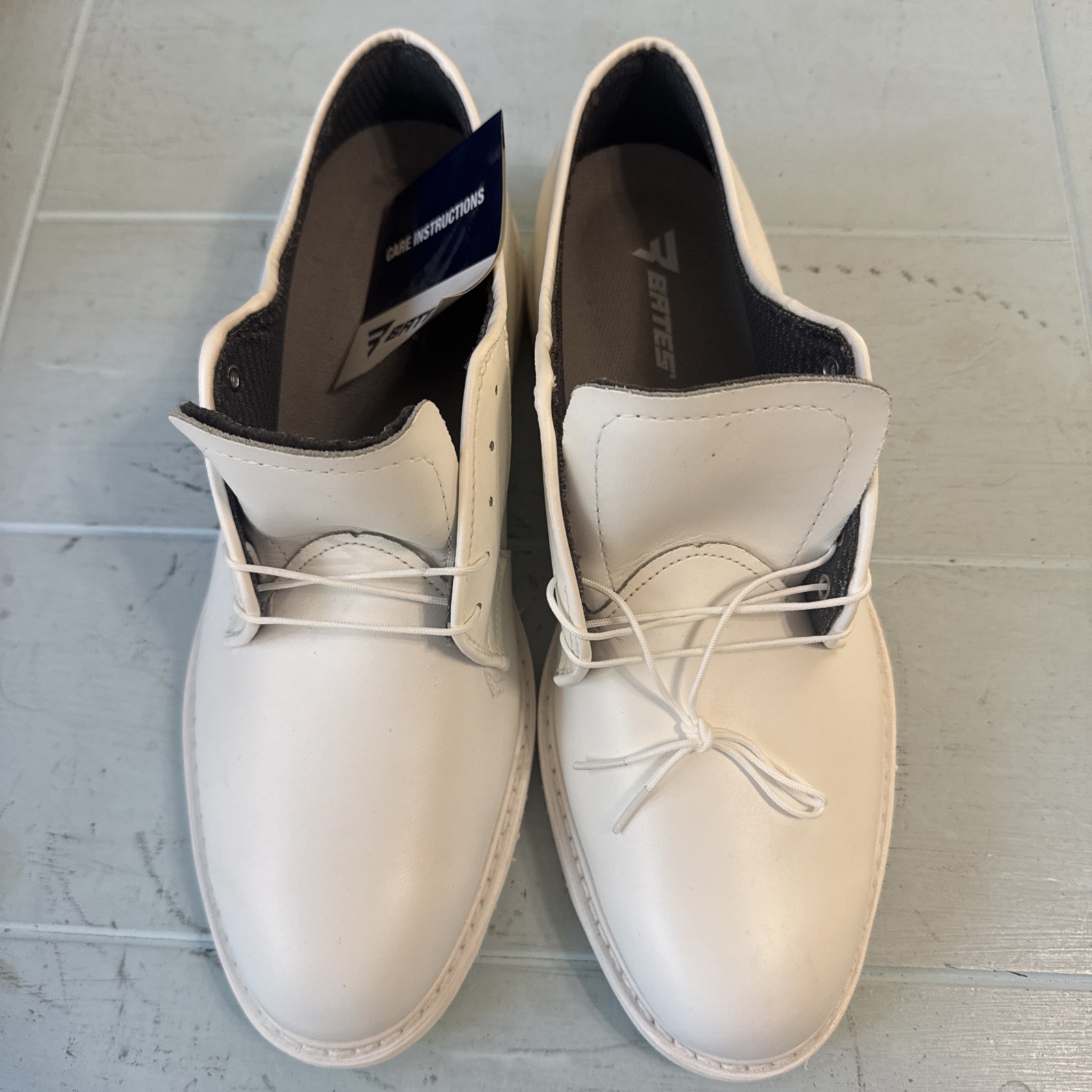 Bates Lites Military USN US Navy Dress Uniform Mens White Oxford Shoes 12 D 12D