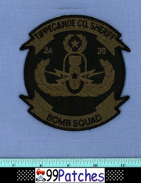TIPPECANOE COUNTY SHERIFF BOMB SQUAD INDIANA Police Patch WINGED ORDNANCE 6G