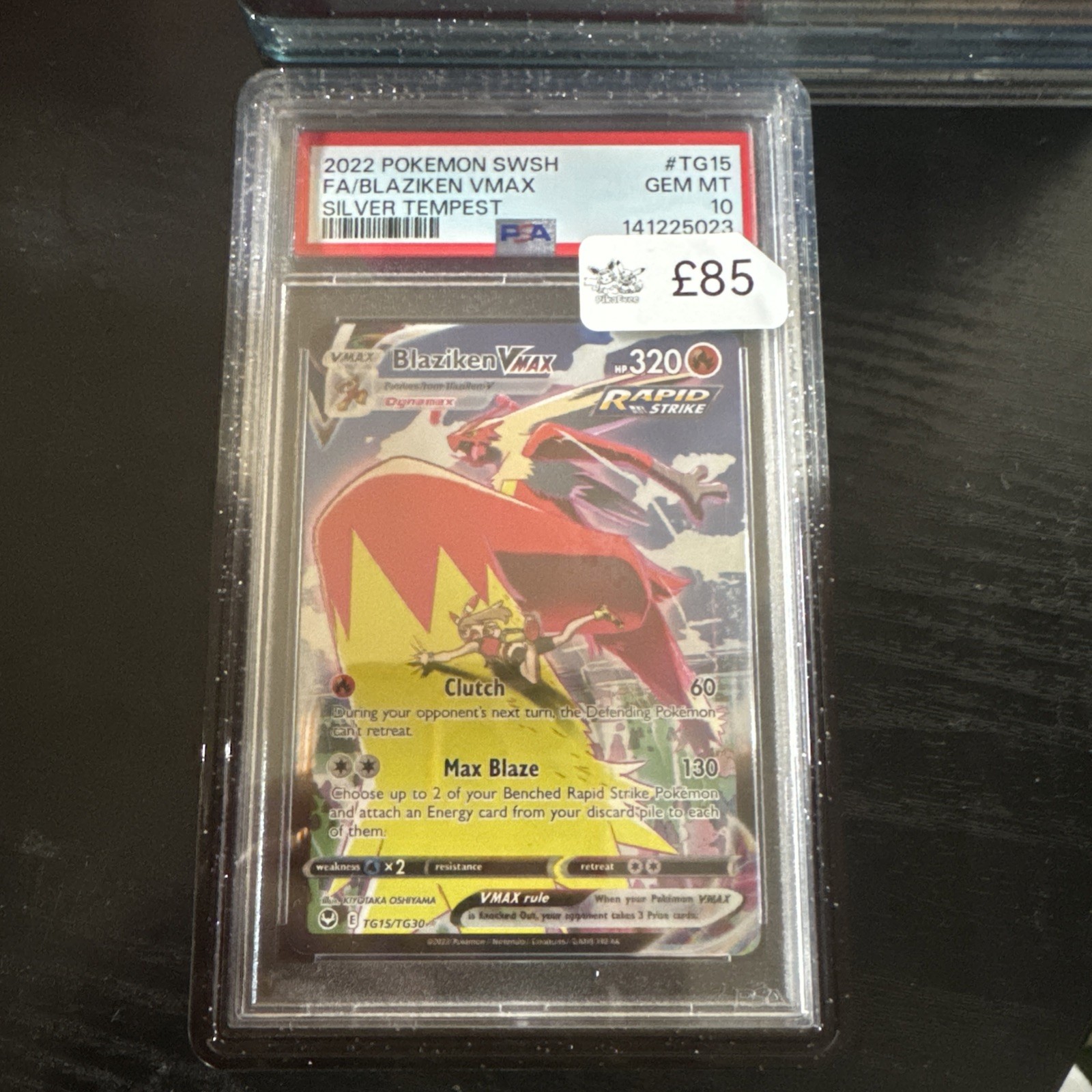 2022 Pokemon Silver Tempest Blaziken VMAX TG15/TG30 PSA 10 GEM 💎