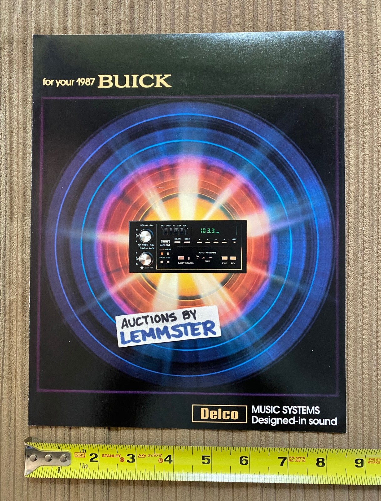 1987 Buick Delco Bose Music Sound System informational brochure FREE US SHIPPING
