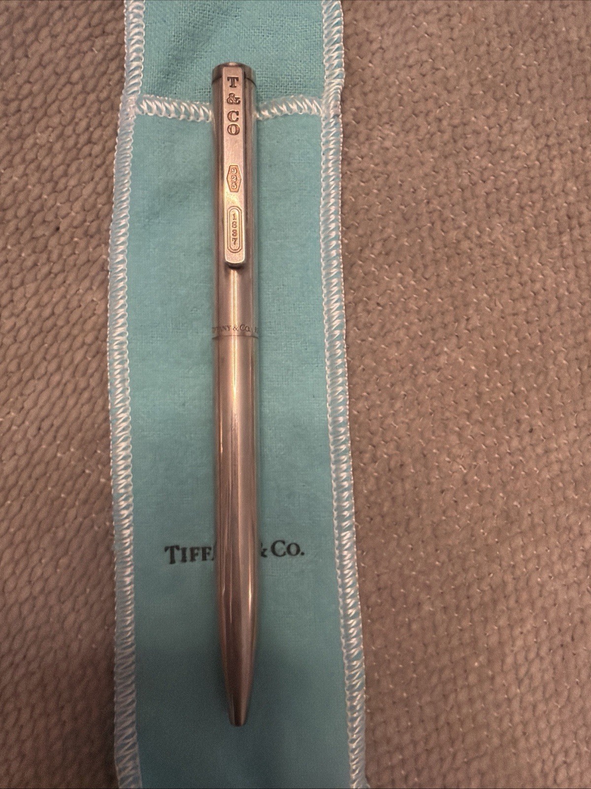 *RARE* Tiffany & Co. Sterling Silver .925 1837 Model Retractable ballpoint Pen