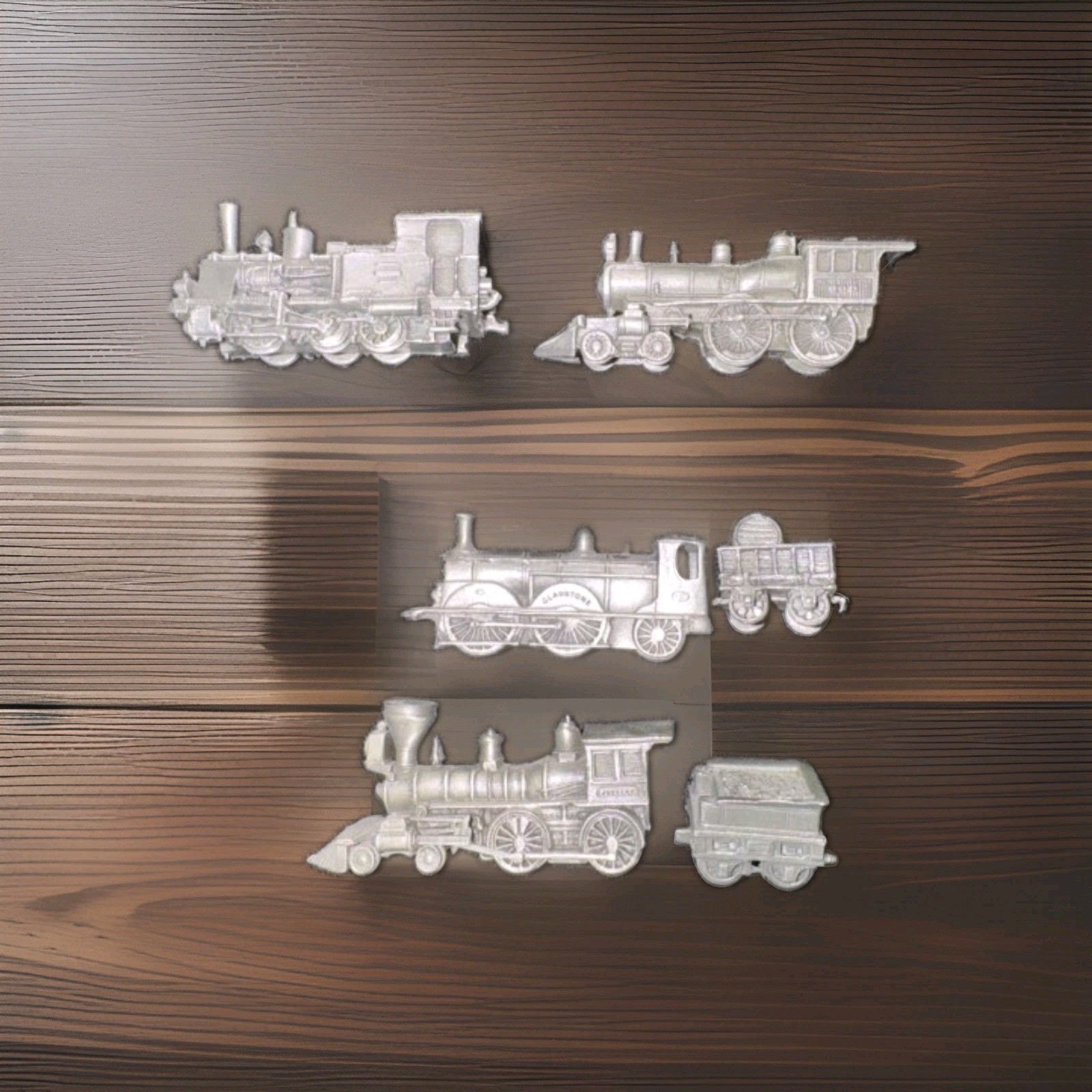 Franklin Mint World's Greatest Locomotives Set Of 6 Pcs-Rare Retired Set-Pewter