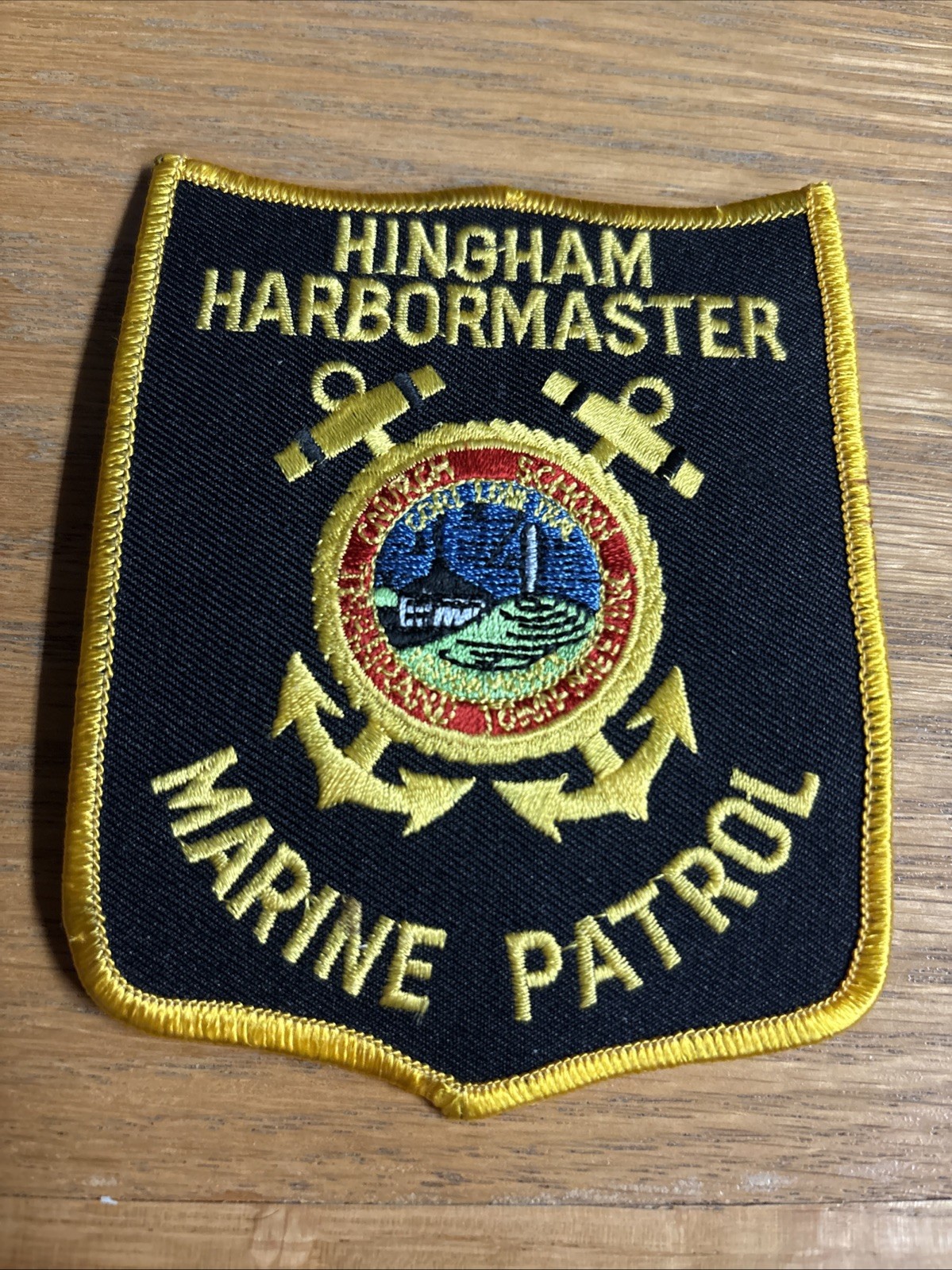 Hingham Massachusetts Harbor master Marine Patrol Patch Historical Memoribilia