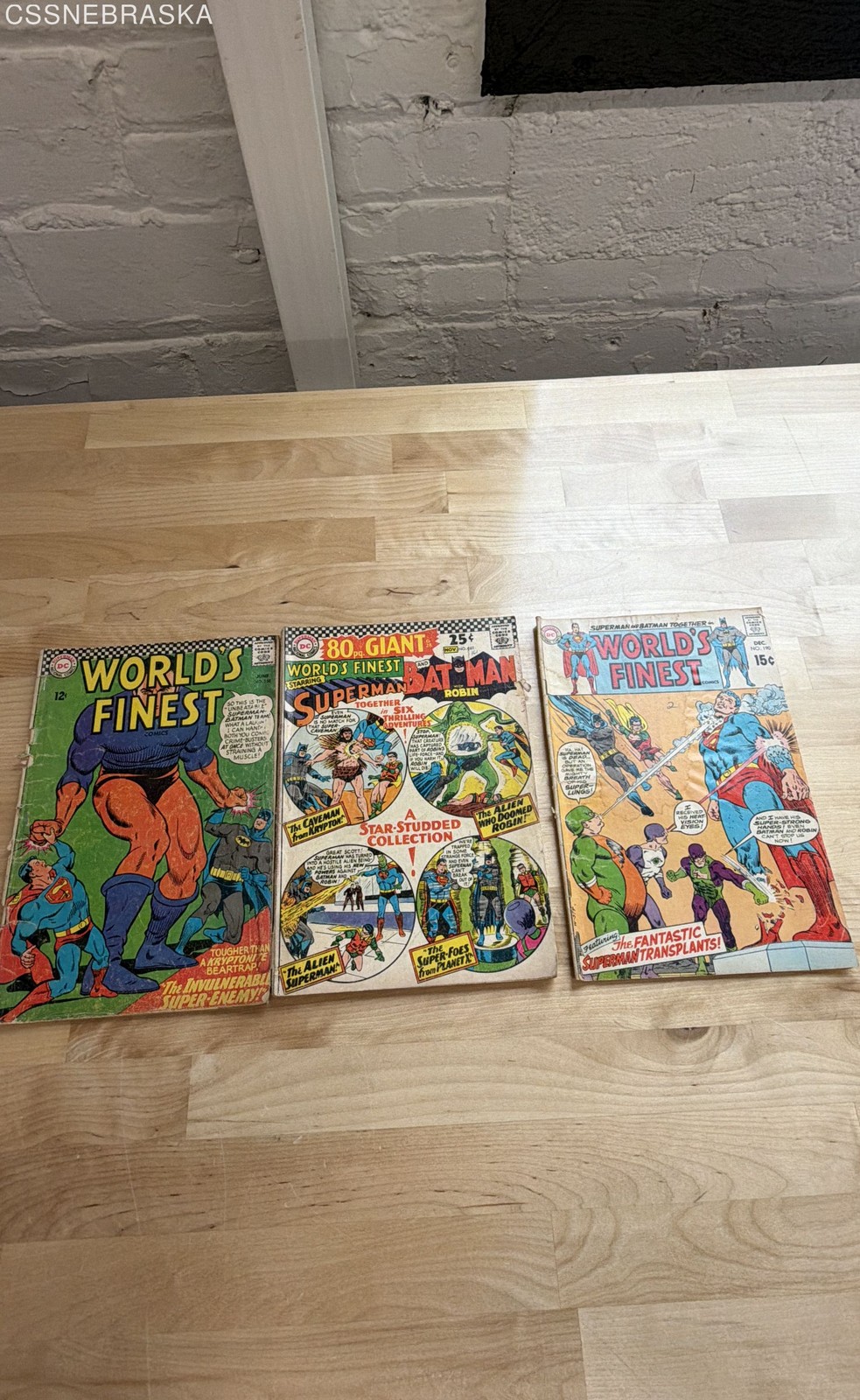 DC World's Finest Comic Lot Silver Age #158 #161 #190 Superman Batman