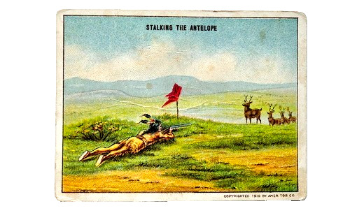 1910 T73 STALKING THE ANTELOPE #47, Indian Life In The 60\'s, Set Break, G-VG
