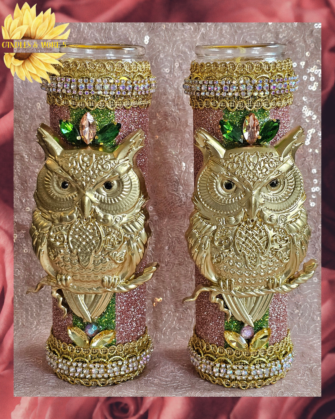 Oshun Ololodi Candle Set Velas Ochun Yoruba Spiritual Ritual IFA Santeria Santo
