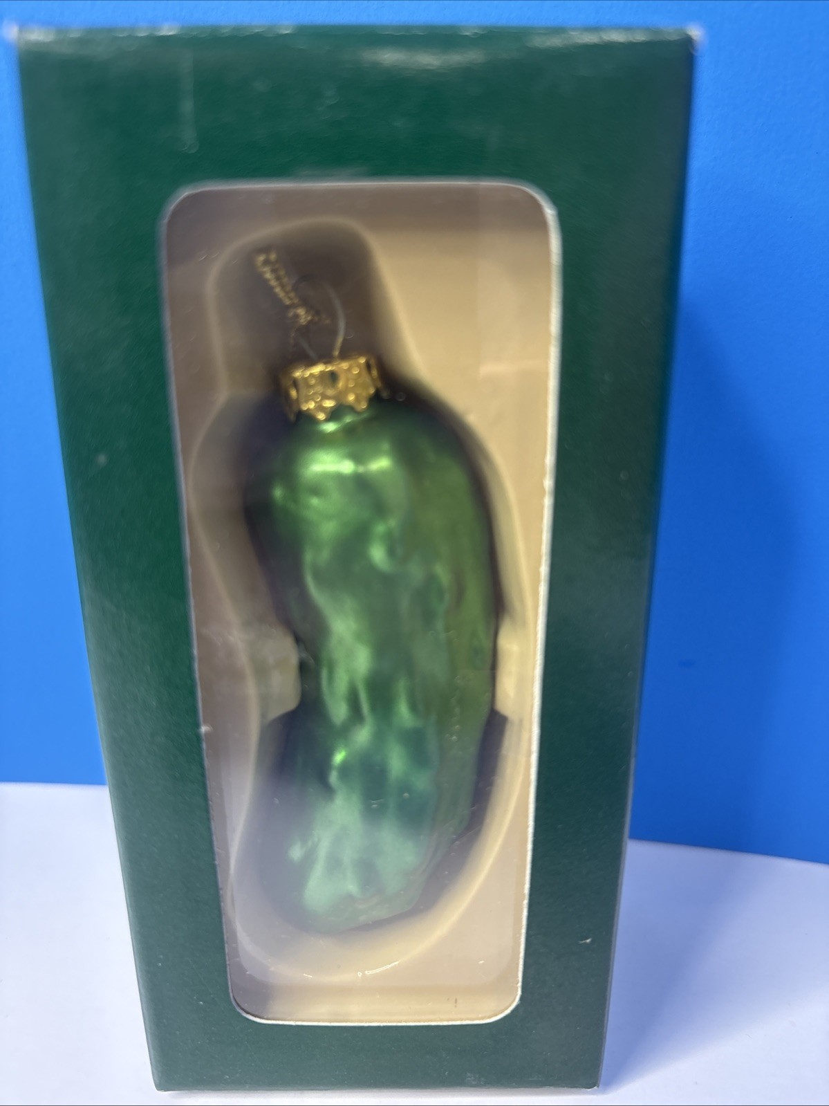 Vtg Possible Dreams PICKLE Ornament Blown Glass Legend Of Christmas Pickle NEW