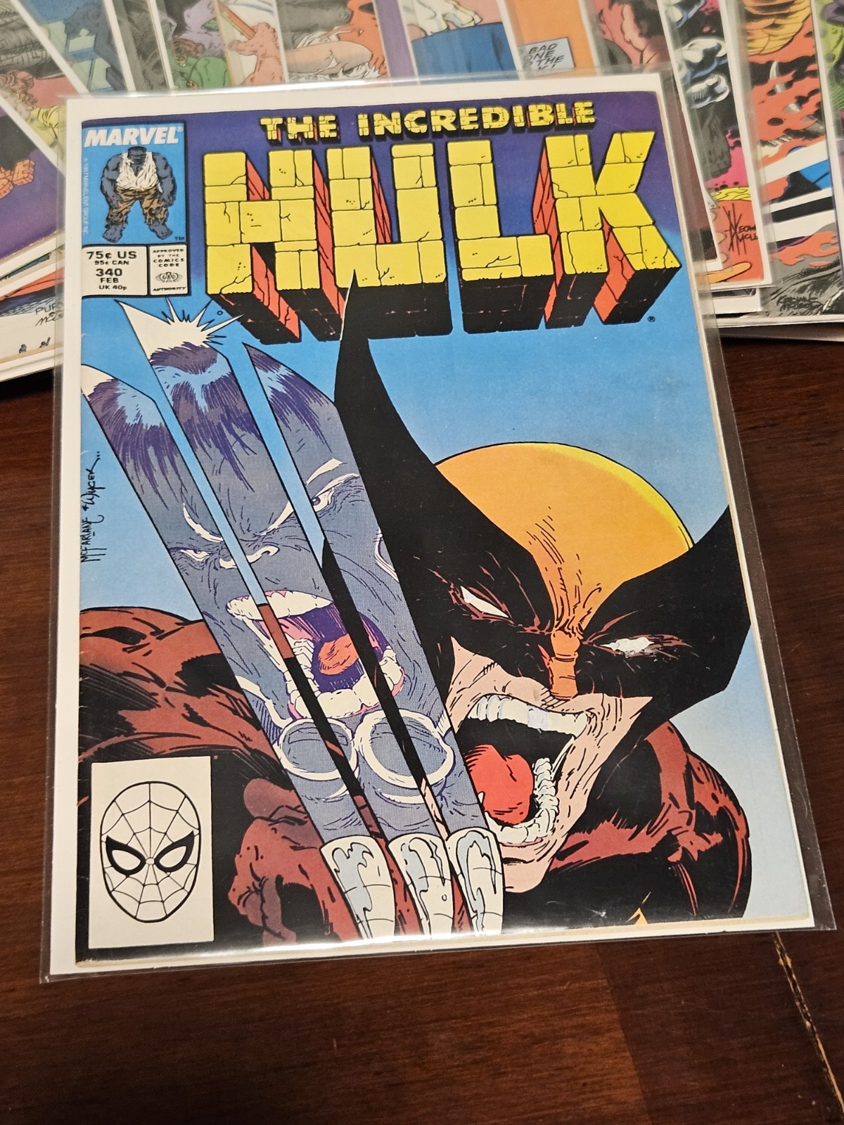 THE INCREDIBLE HULK #340 Marvel FEB 1988 McFarlane Iconic Wolverine Cover THE INCREDIBLE HULK #340 Marvel FEB 1988 McFarlane Iconic Wolverine Cover