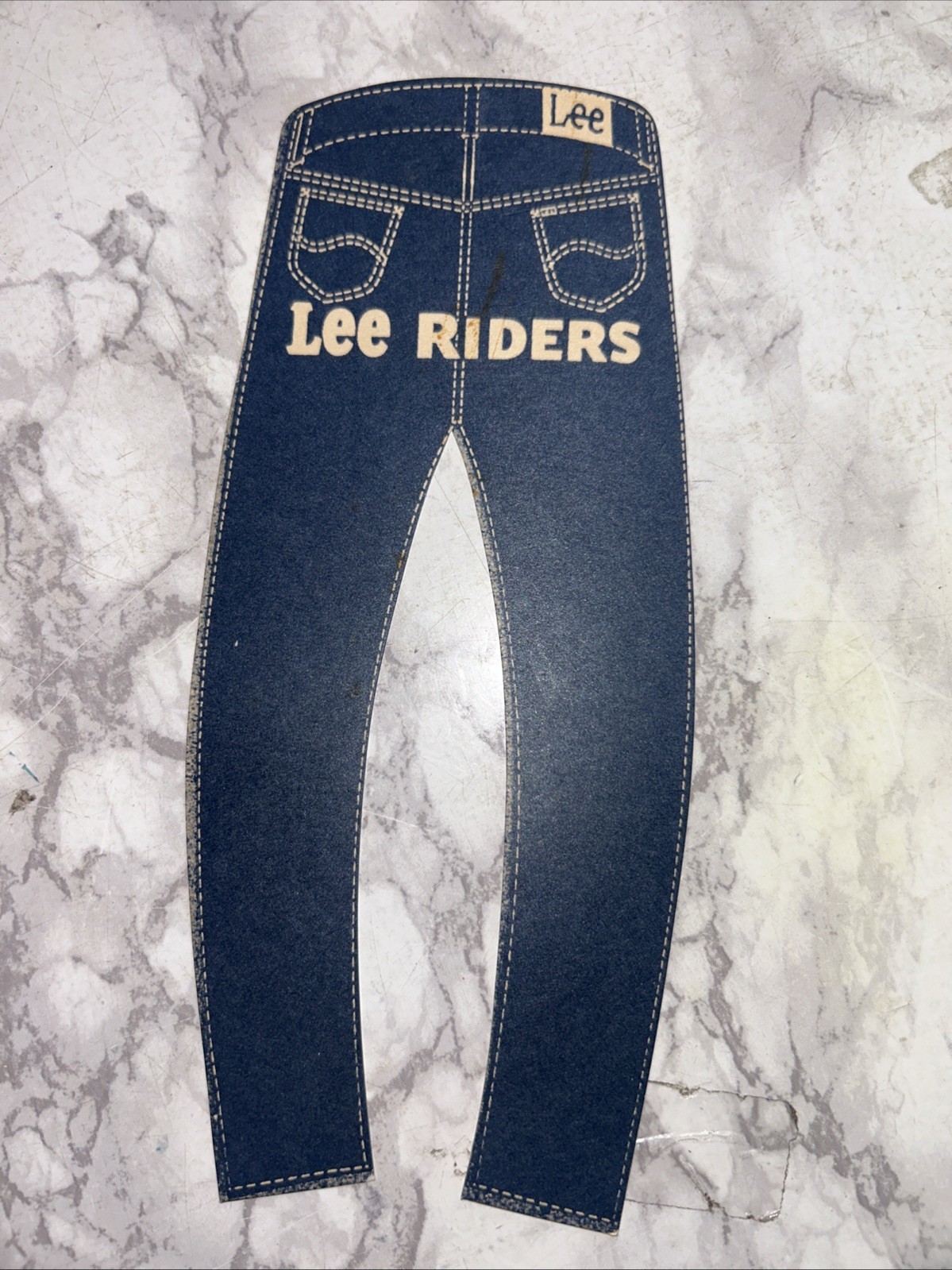 Vintage Lee Riders Paper Advertising Denim Sample Blue Jeans Circa 1960’s-70’s