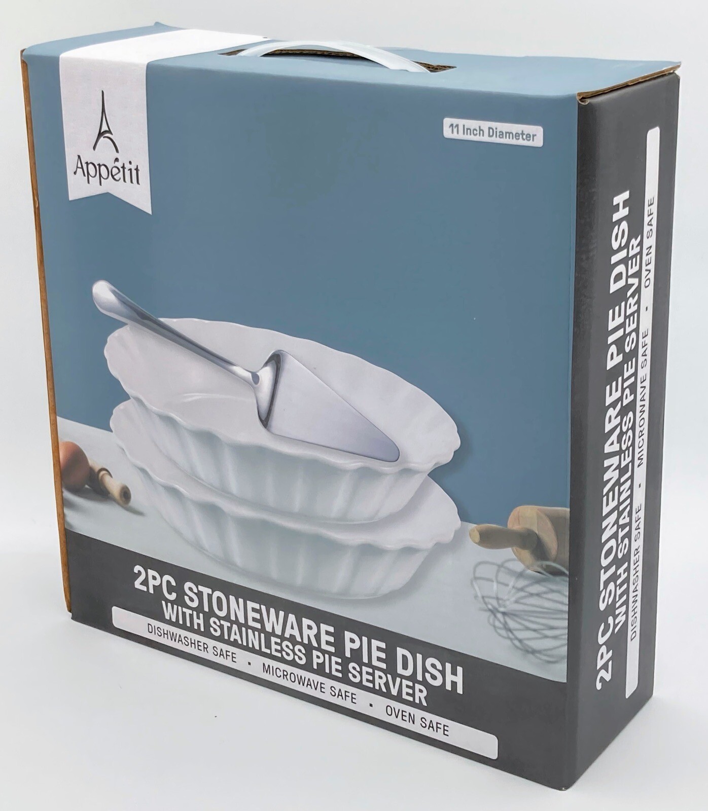 Appetit 2 Pc Stoneware Pie Dish 11\ Appetit 2 Pc Stoneware Pie Dish 11\