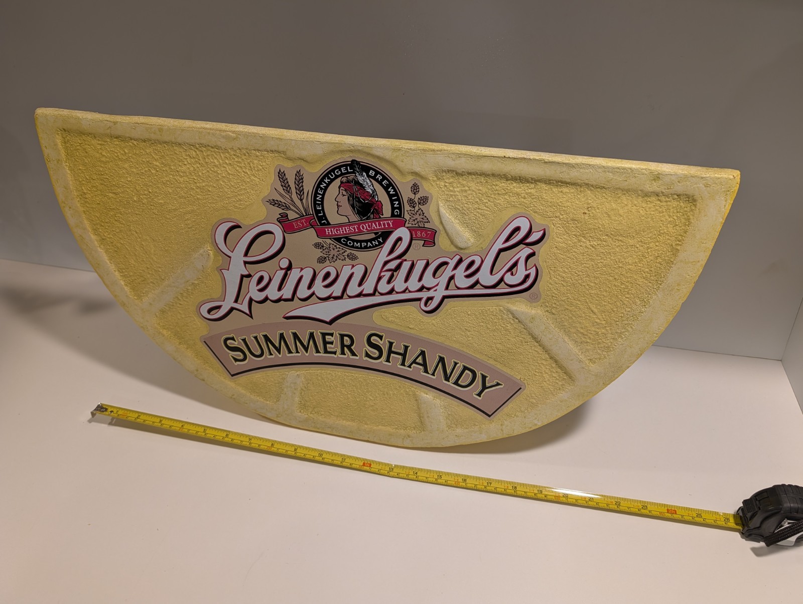 Rare Leinenkugels Beer Sign Collectables Giant Lemon Wedge Summer Shandy 23\