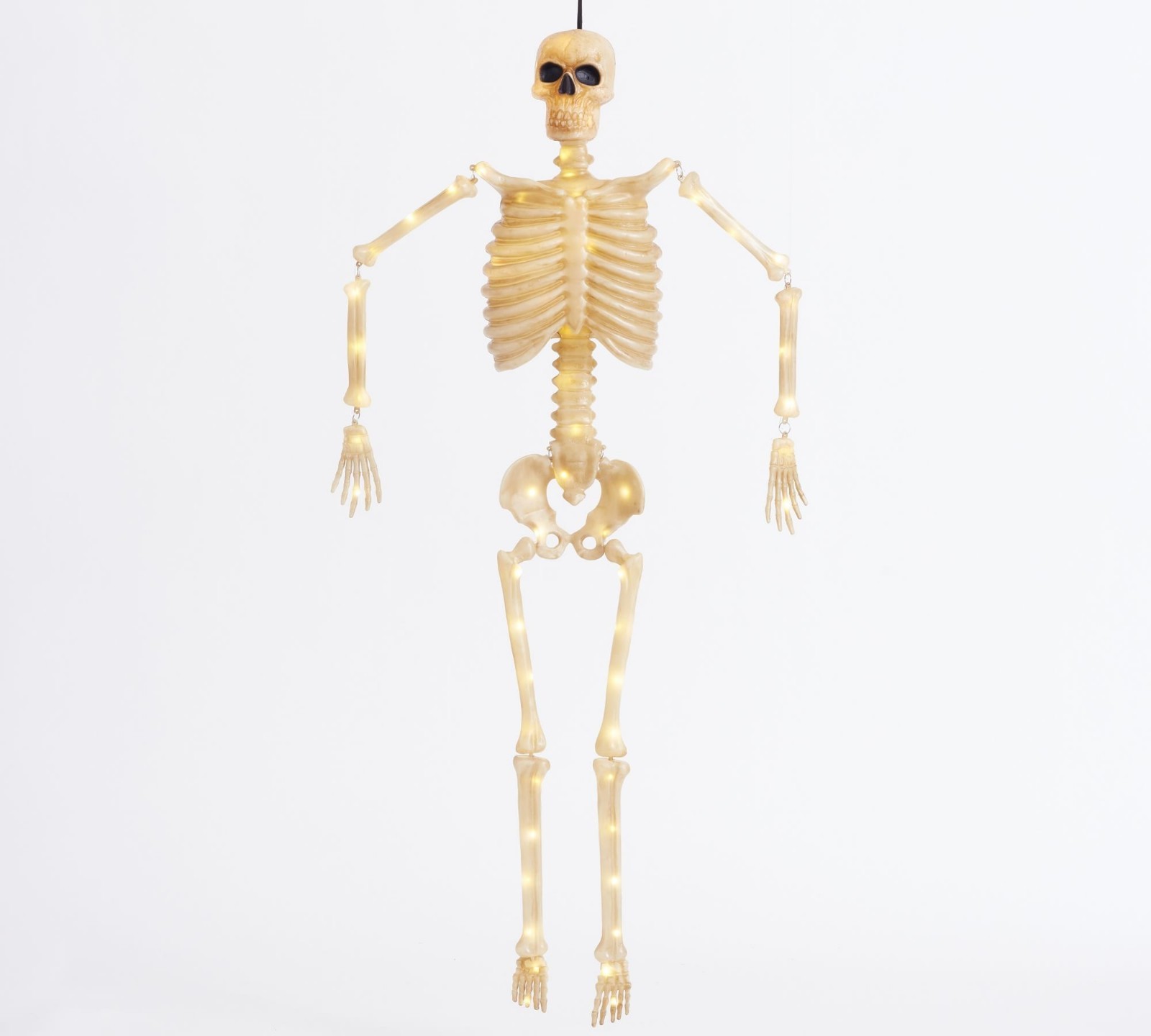 Pottery Barn Lit Mr Bones Skeleton Ivory LED Halloween Figurine Lighted