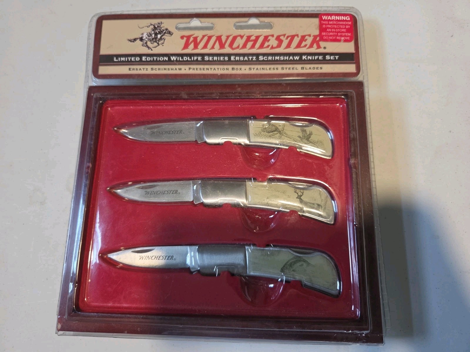 Winchester 2008 Lmtd Ed Wildlife 3 Knife Set, NOS Deer, Pheasant, Fish Winchester 2008 Lmtd Ed Wildlife 3 Knife Set, NOS Deer, Pheasant, Fish